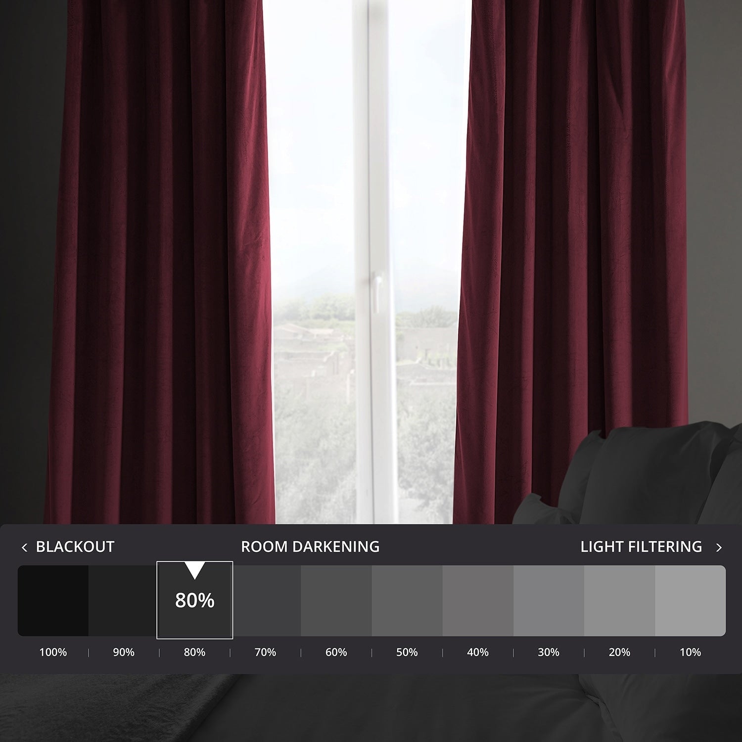 Rideaux occultants en velours pelucheux Heritage Exclusive Fabrics (1 panneau) Rideaux en velours de luxe pour chambre et salon.