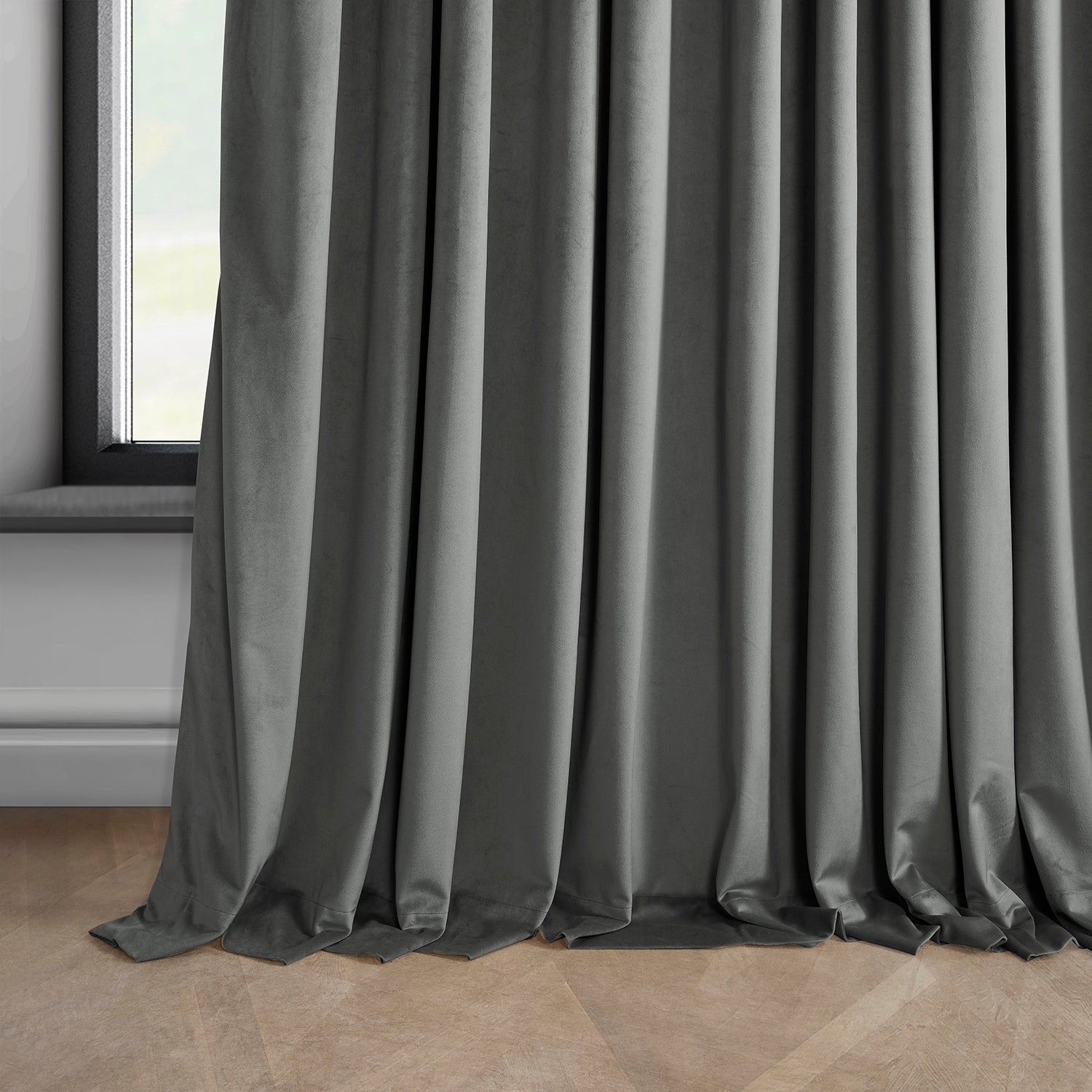Rideau occultant extra large en velours moelleux Heritage de Exclusive Fabrics (1 panneau)