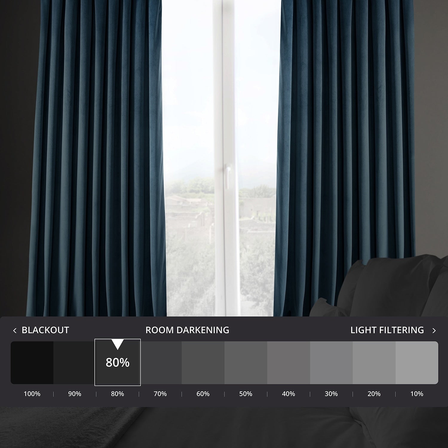 Rideau occultant extra large en velours moelleux Heritage de Exclusive Fabrics (1 panneau)