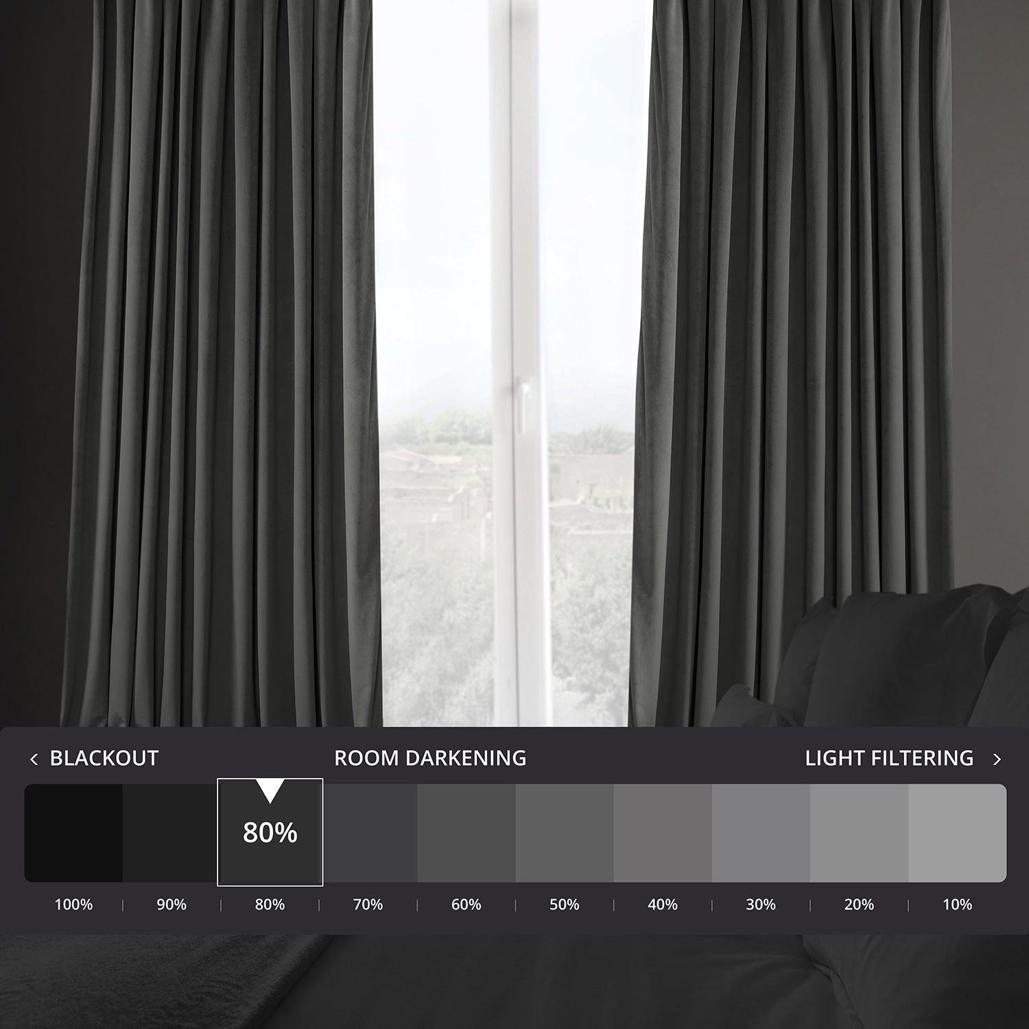 Rideau occultant extra large en velours moelleux Heritage de Exclusive Fabrics (1 panneau)