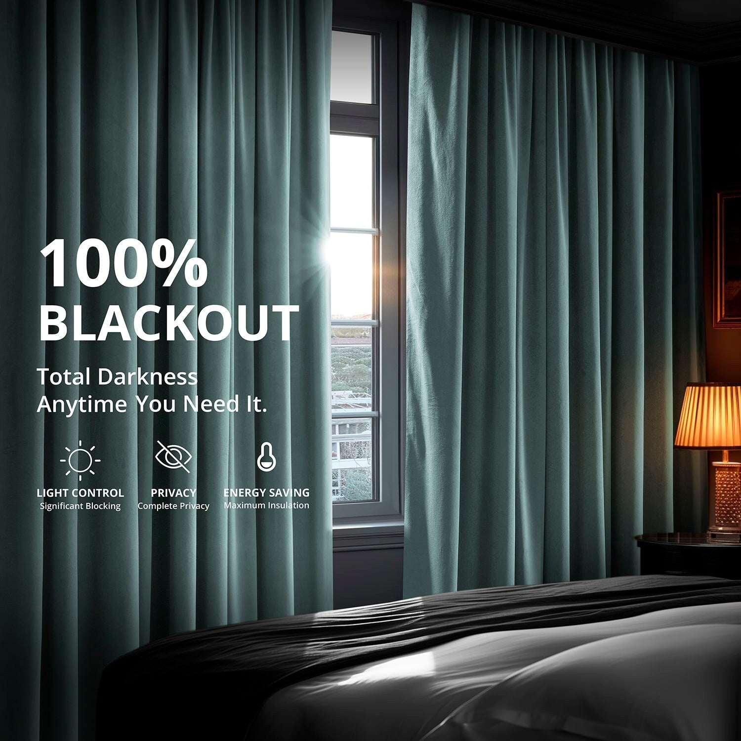 Rideau occultant en velours Signature Exclusive Fabrics (1 panneau)