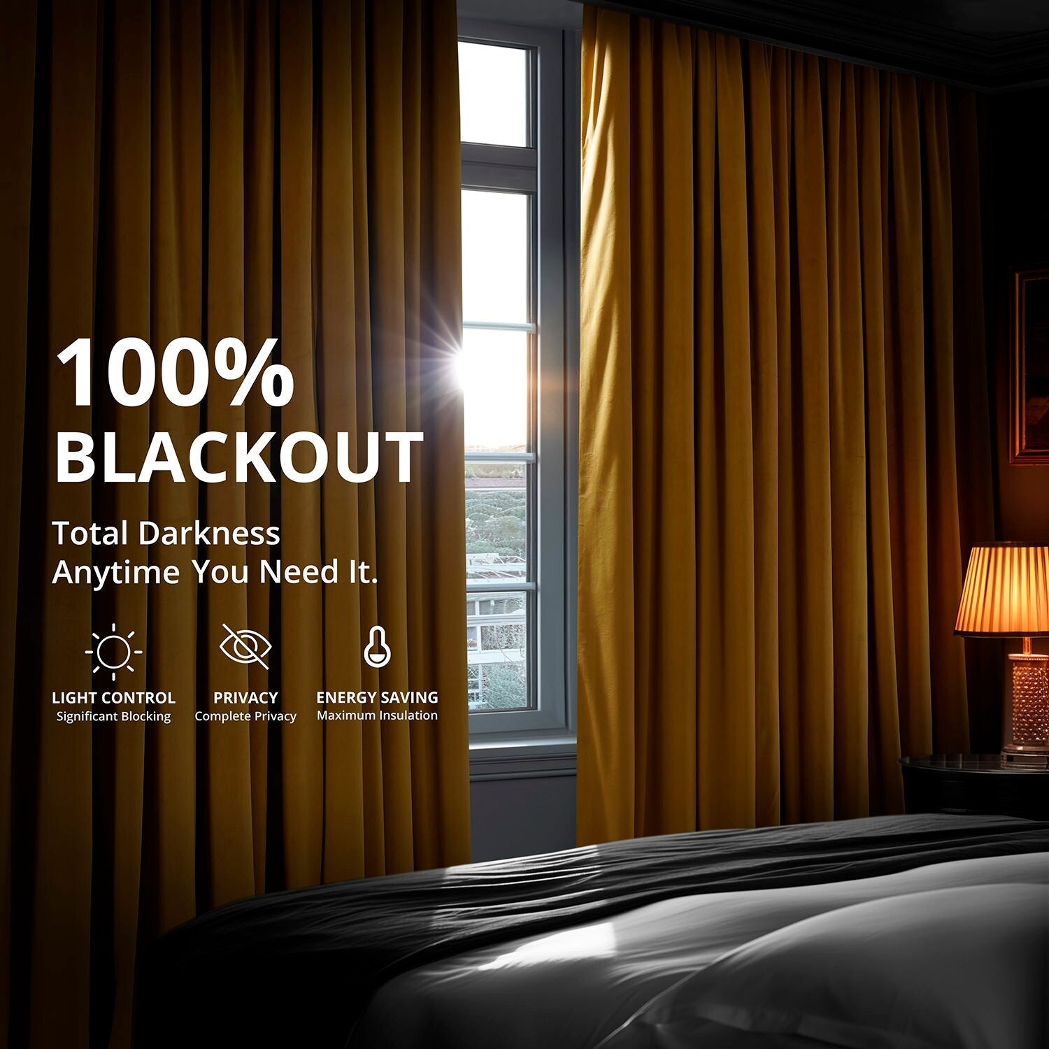 Rideau occultant en velours Signature Exclusive Fabrics (1 panneau)