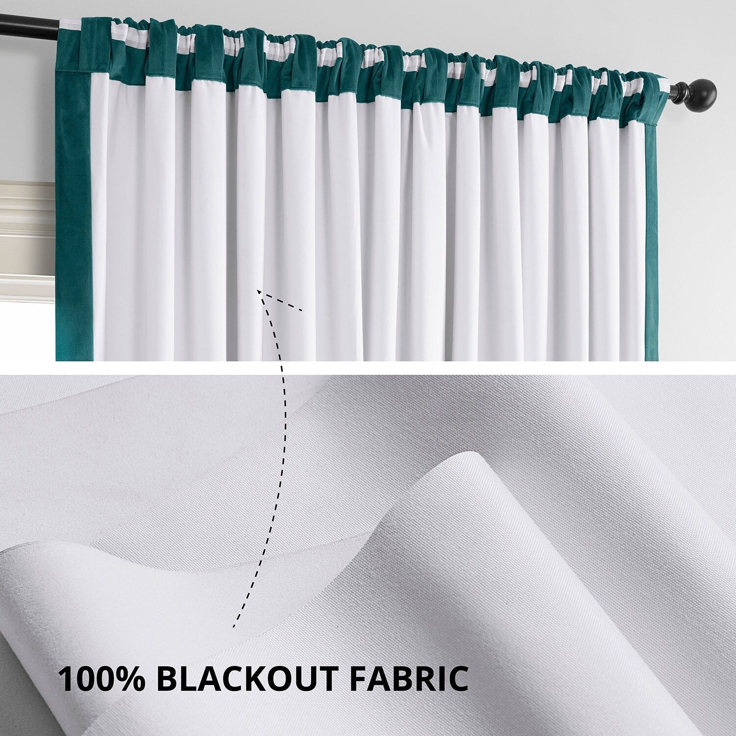 Rideaux occultants extra larges en velours Signature Exclusive Fabrics (1 panneau) - Rideaux occultants luxueux