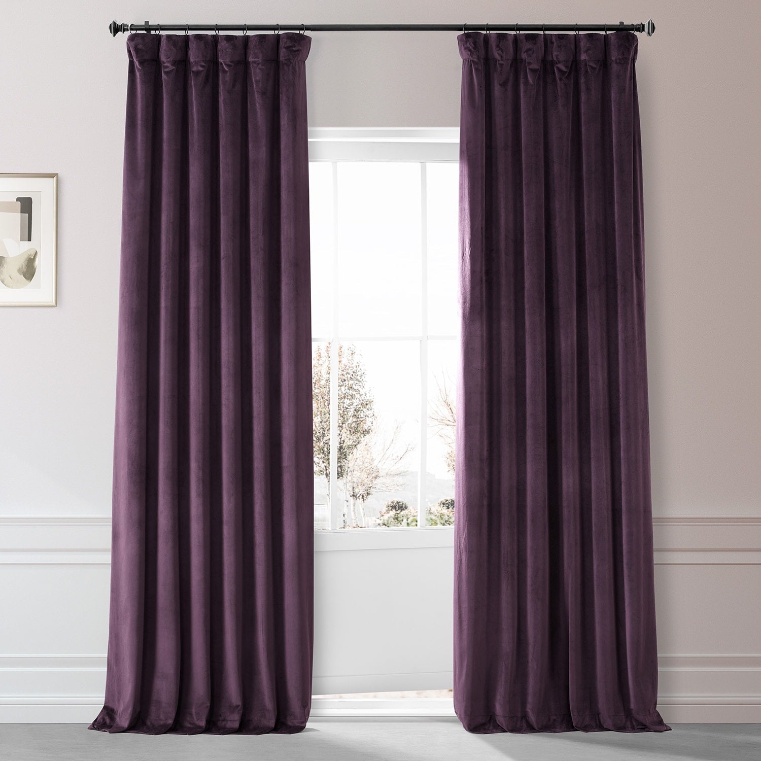 Rideaux occultants en velours moelleux Signature Exclusive Fabrics pour hôtel (1 panneau) - Draperie douce et luxueuse pour un contrôle de la lumière et une élégance optimale