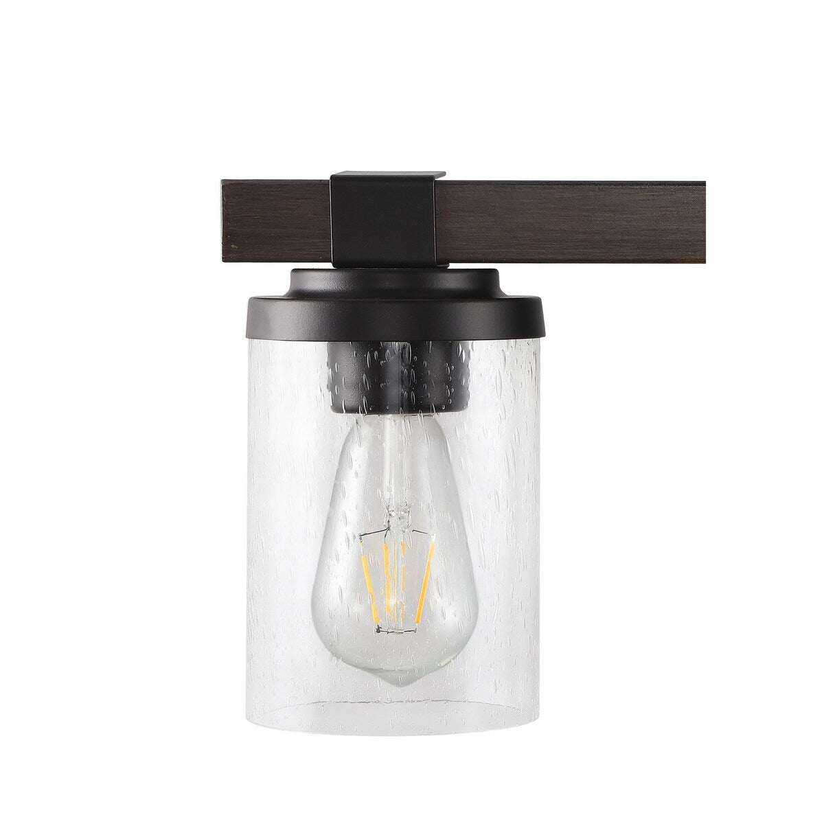 Applique murale à LED style rustique en fer et verre grainé, par JONATHAN Y