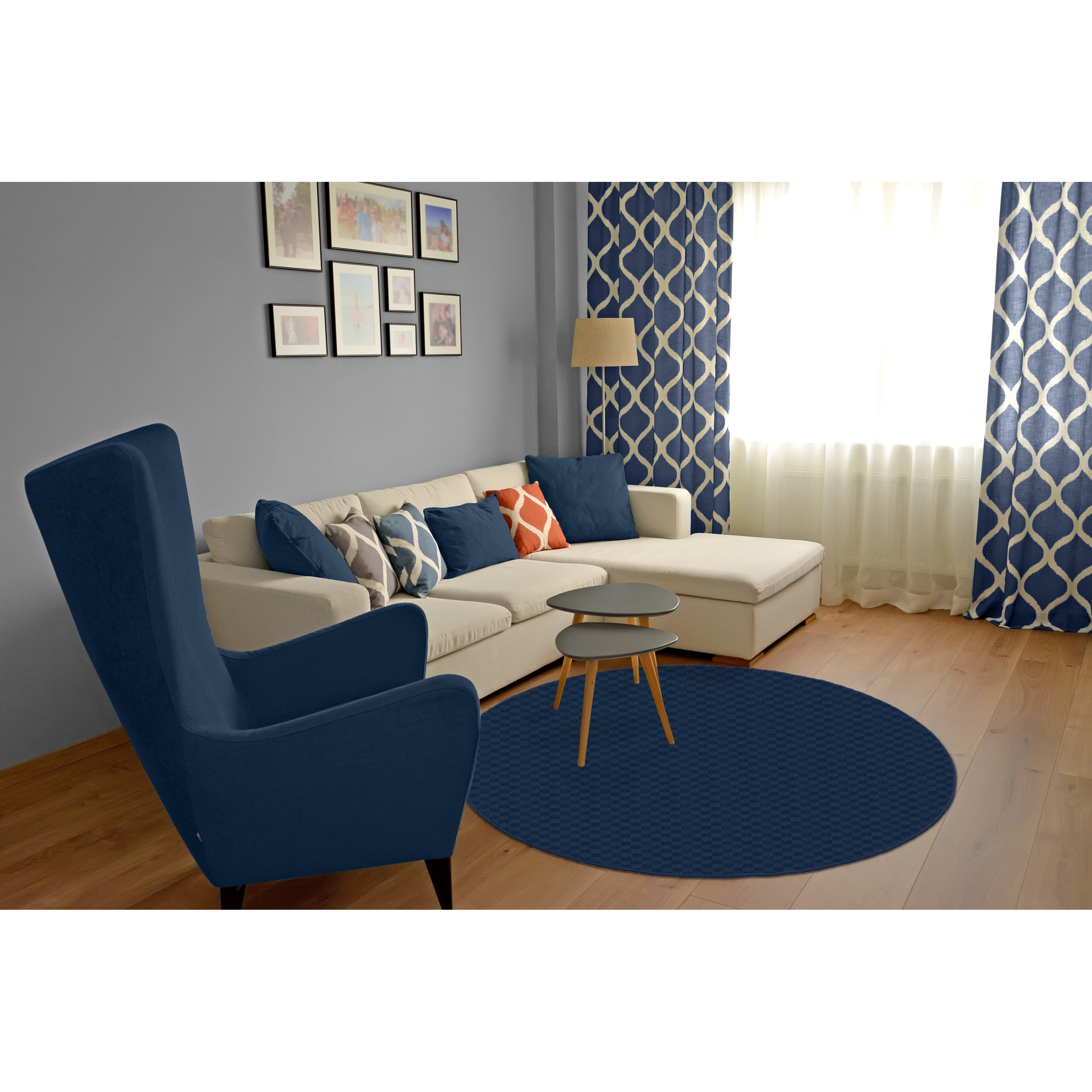 Tapis d'intérieur uni Garland Rug Medallion