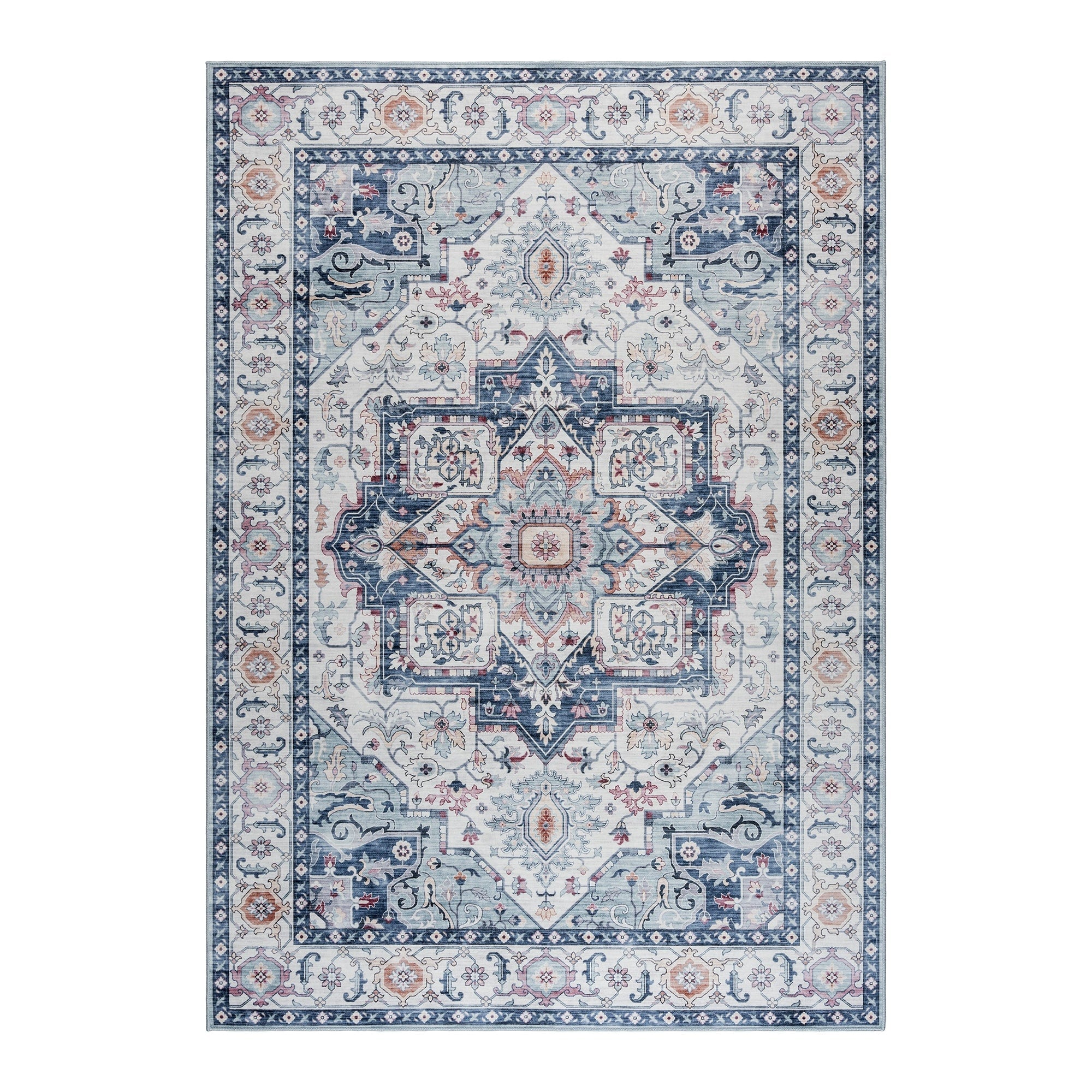 Tapis antidérapant lavable en polyester à poils plats imprimé numériquement par Gertmenian Crystal Print