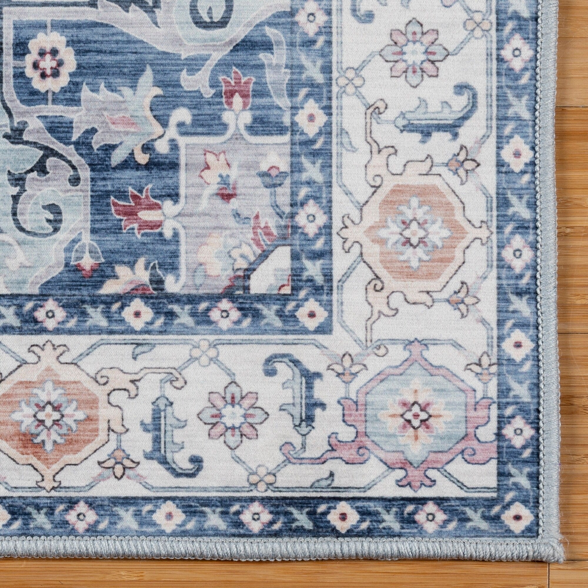 Tapis antidérapant lavable en polyester à poils plats imprimé numériquement par Gertmenian Crystal Print