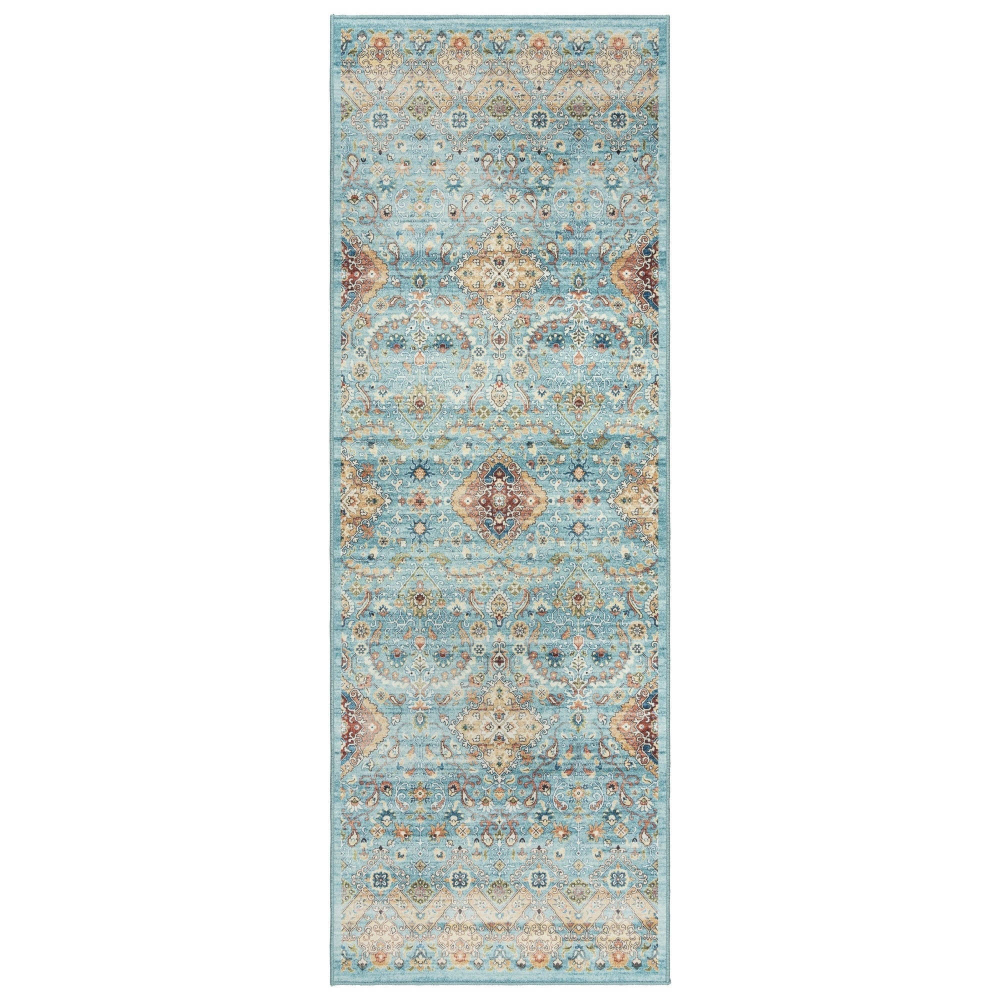 Tapis antidérapant lavable en polyester à poils plats imprimé numériquement par Gertmenian Crystal Print