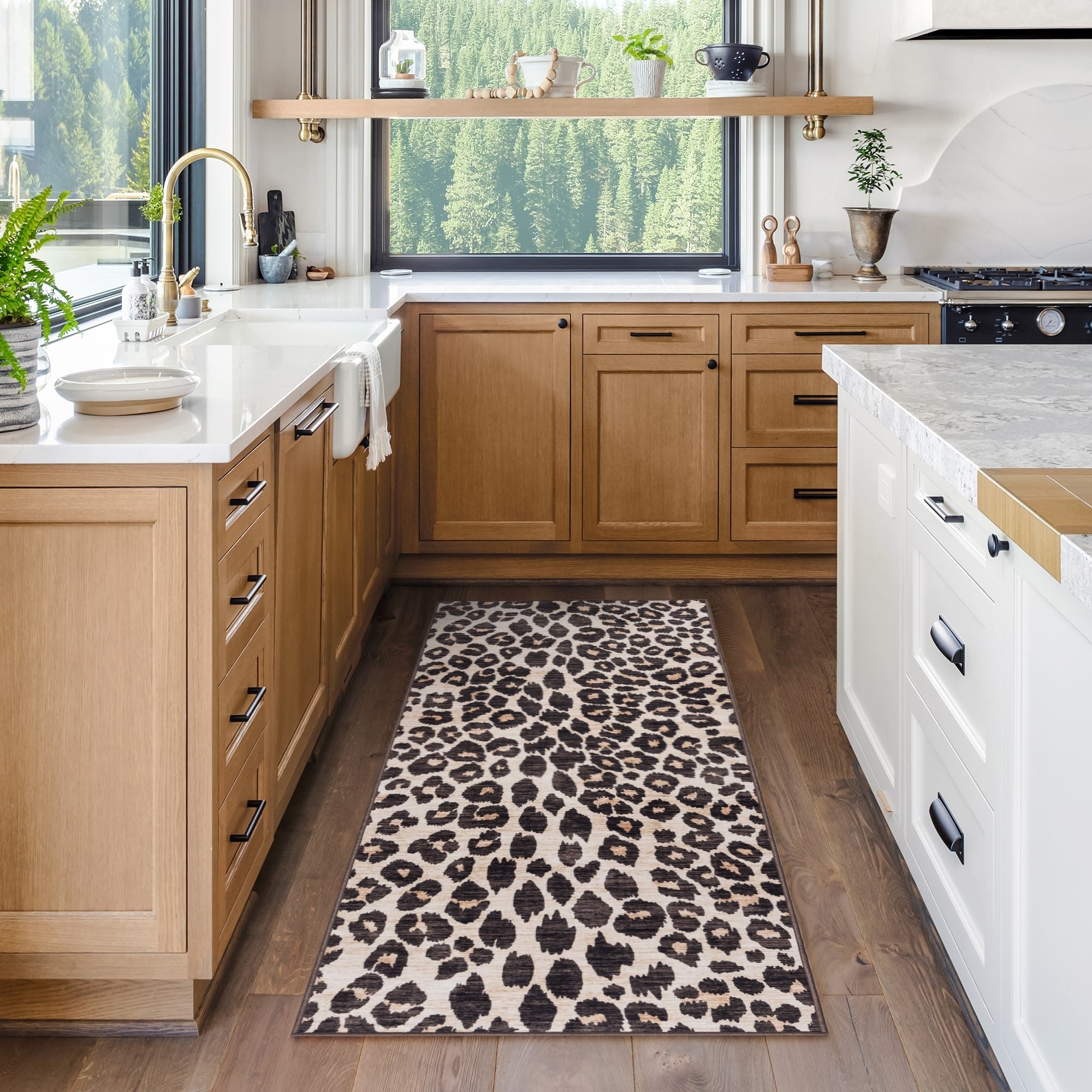 Tapis antidérapant lavable en polyester à poils plats imprimé numériquement par Gertmenian Crystal Print