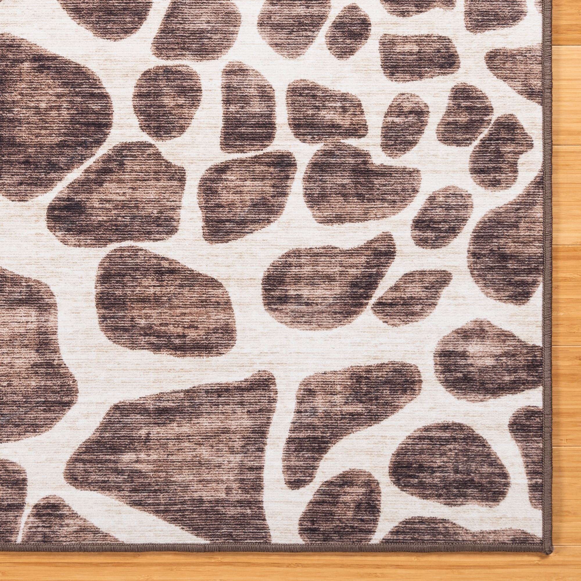 Tapis antidérapant lavable en polyester à poils plats imprimé numériquement par Gertmenian Crystal Print