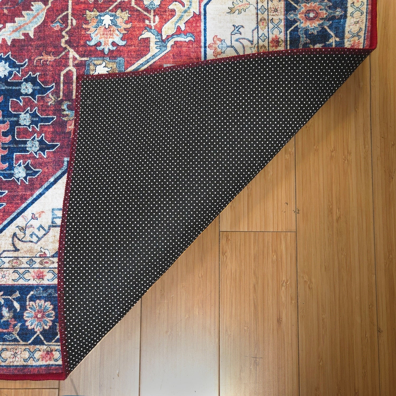 Tapis antidérapant lavable en polyester à poils plats imprimé numériquement par Gertmenian Crystal Print