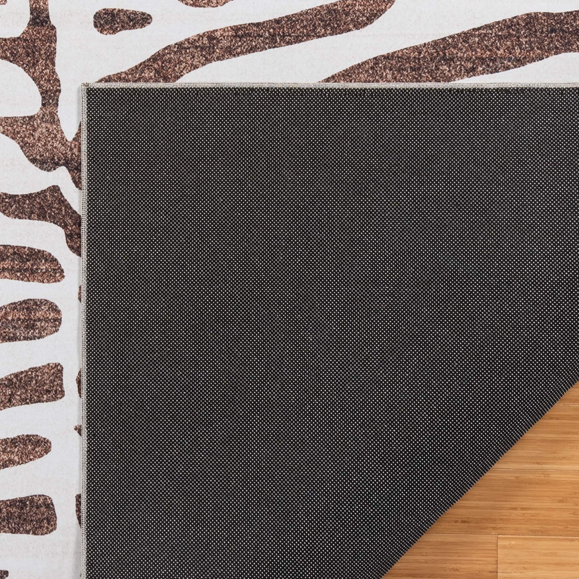 Tapis antidérapant lavable en polyester à poils plats imprimé numériquement par Gertmenian Crystal Print