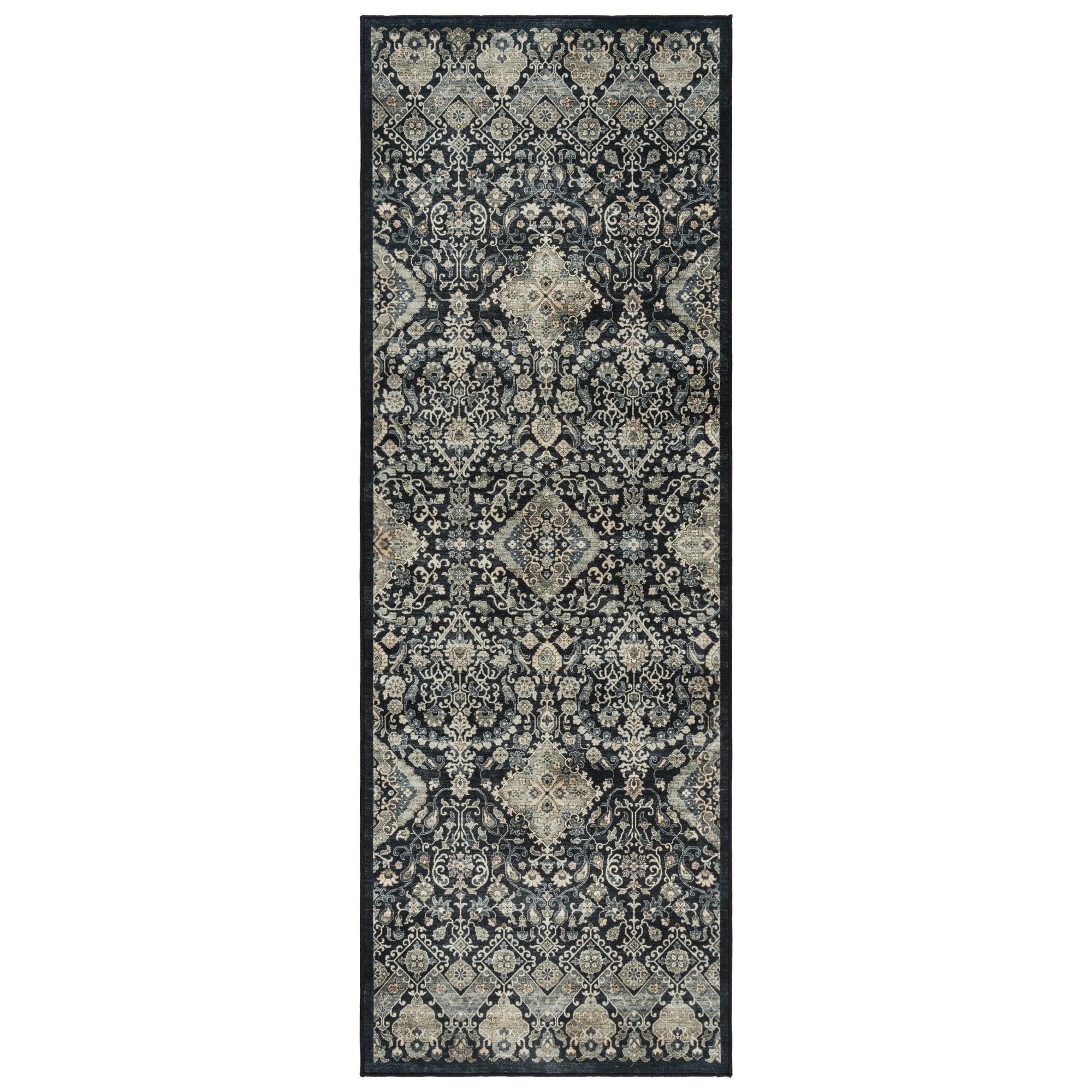 Tapis antidérapant lavable en polyester à poils plats imprimé numériquement par Gertmenian Crystal Print