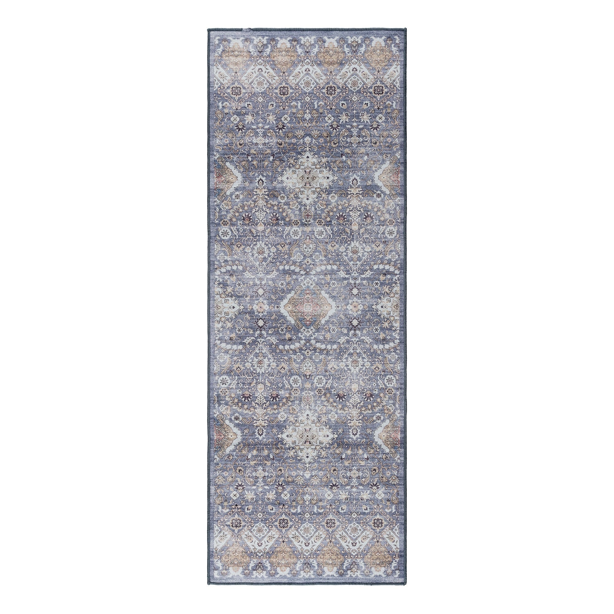 Tapis antidérapant lavable en polyester à poils plats imprimé numériquement par Gertmenian Crystal Print