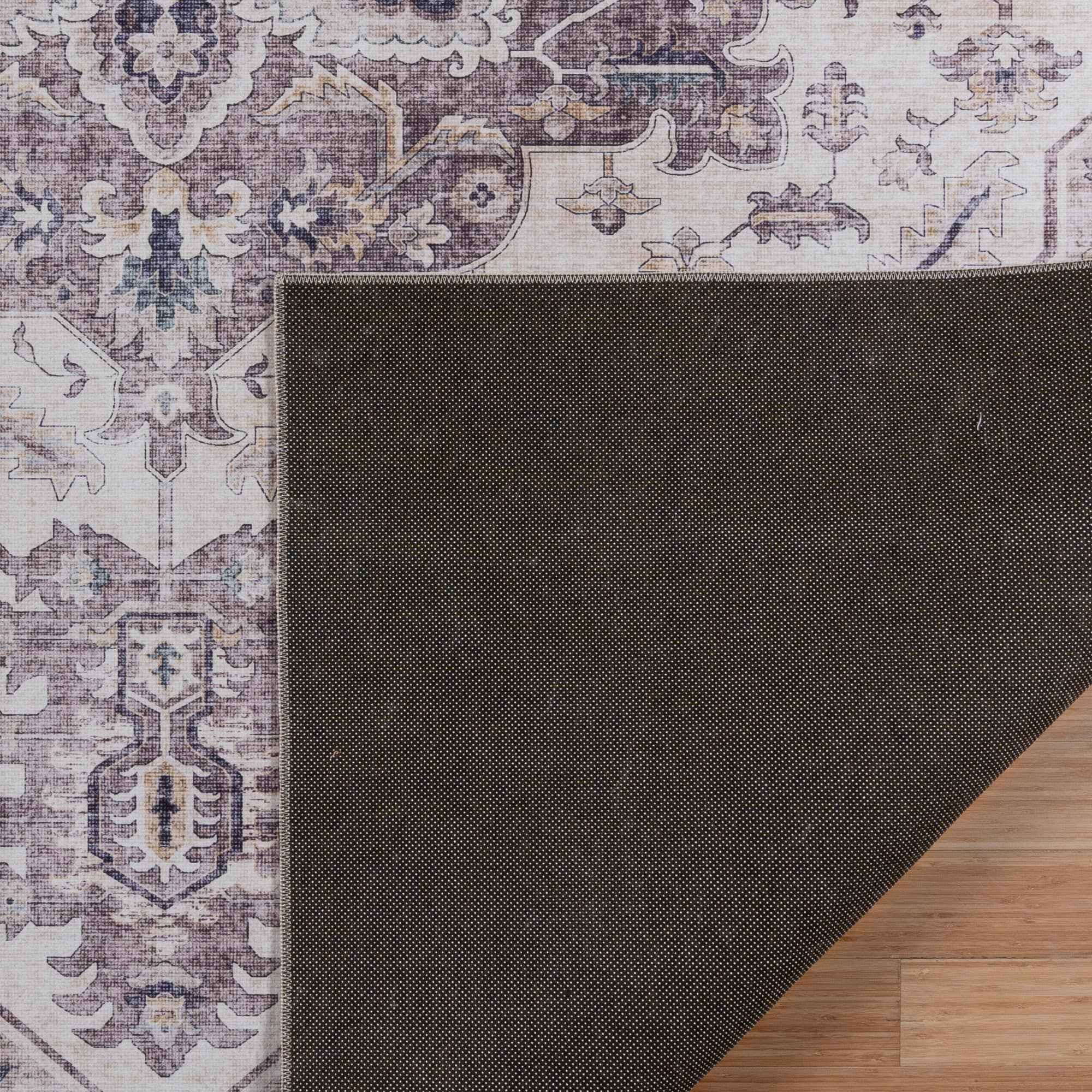 Tapis antidérapant lavable en polyester à poils plats imprimé numériquement par Gertmenian Crystal Print