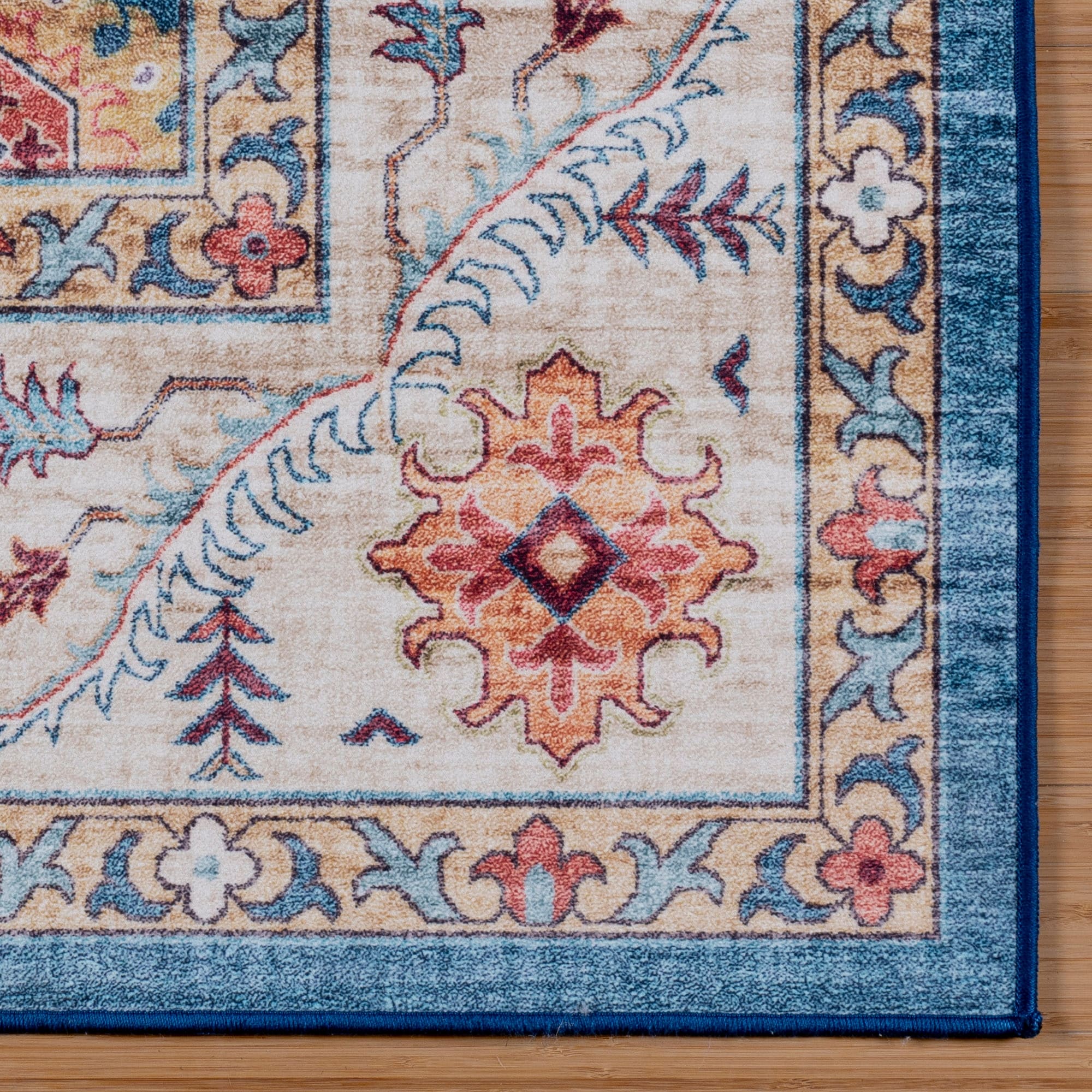 Tapis antidérapant lavable en polyester à poils plats imprimé numériquement par Gertmenian Crystal Print