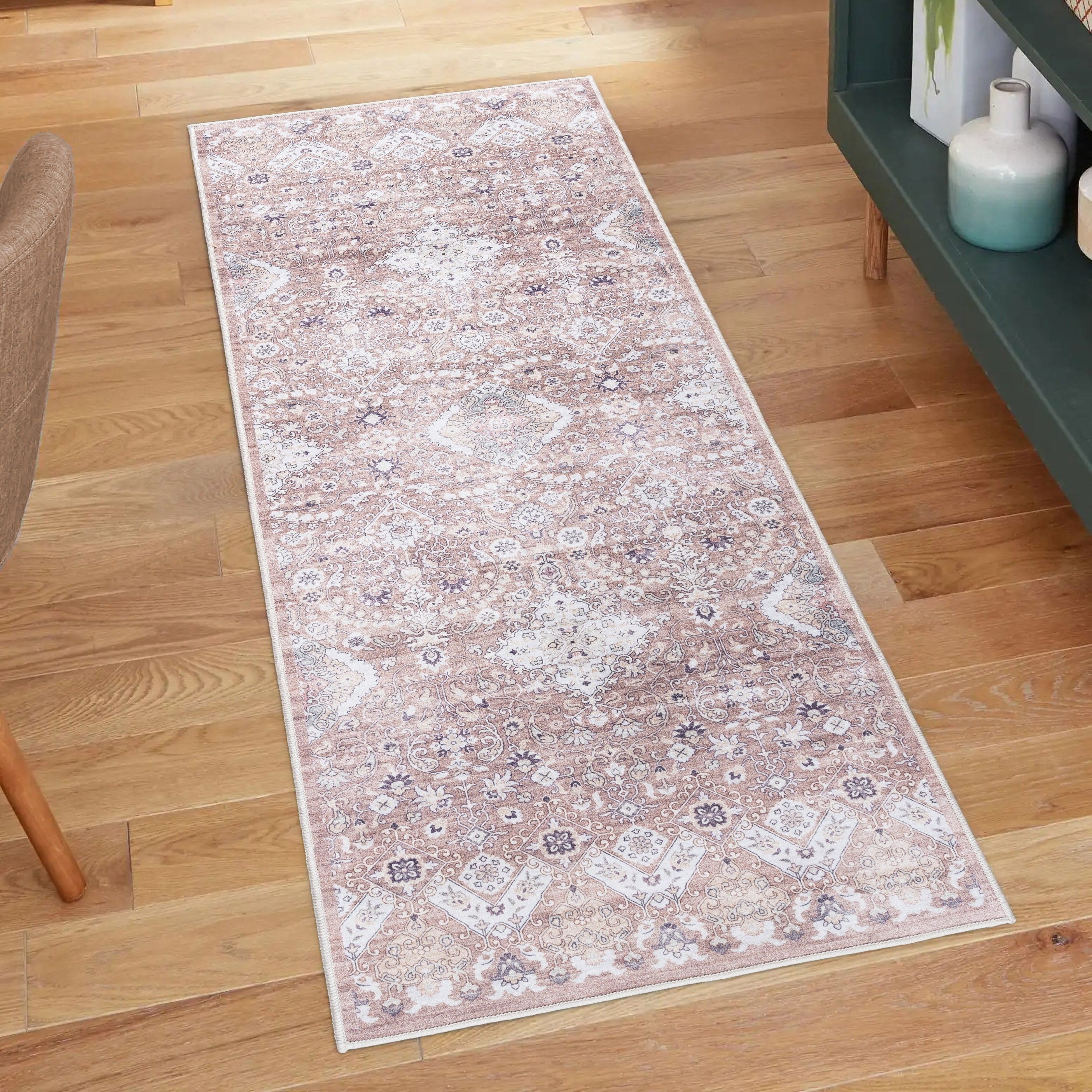 Tapis antidérapant lavable en polyester à poils plats imprimé numériquement par Gertmenian Crystal Print
