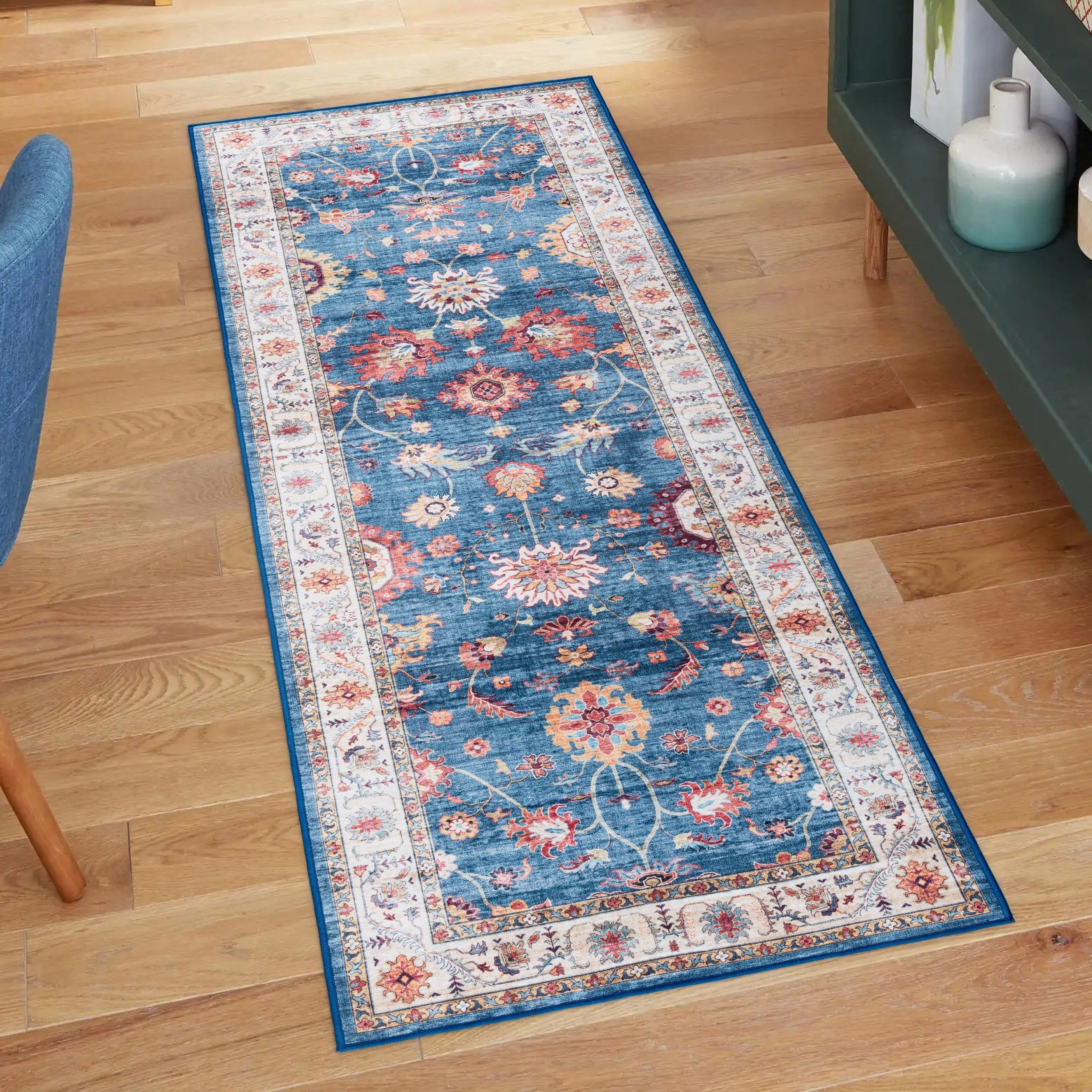 Tapis antidérapant lavable en polyester à poils plats imprimé numériquement par Gertmenian Crystal Print