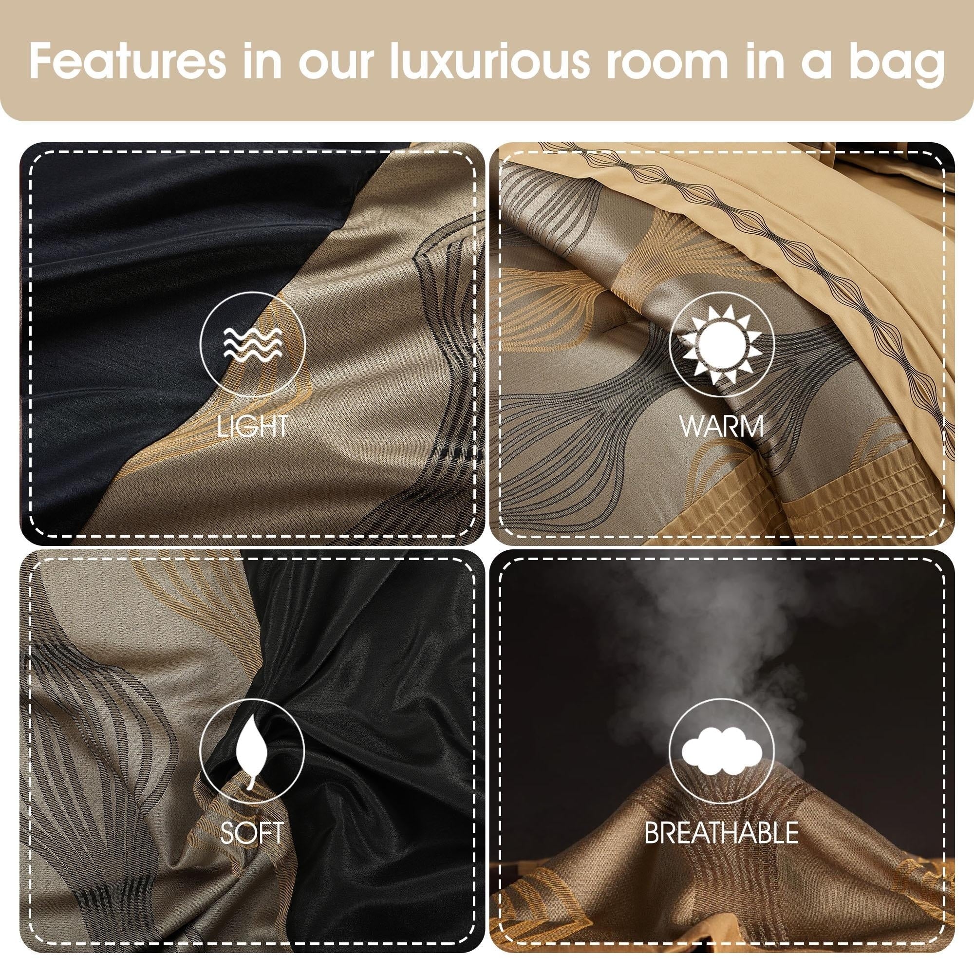 Nanshing Daniella 7-Piece Modern Geometric Comforter Set