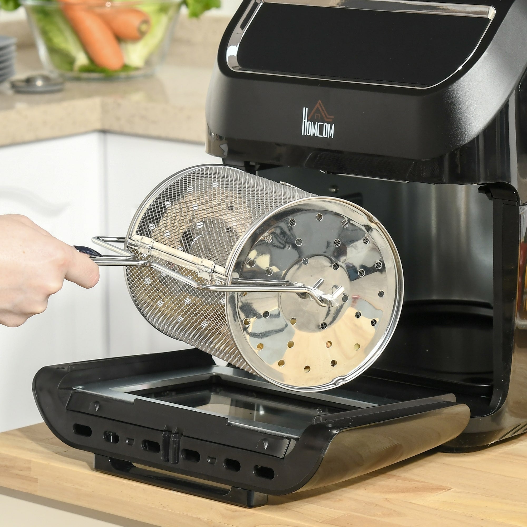 Grand four à friteuse à air HOMCOM de taille familiale, four de comptoir idéal pour la cuisine - 12,5 x 13,25 x 14,5