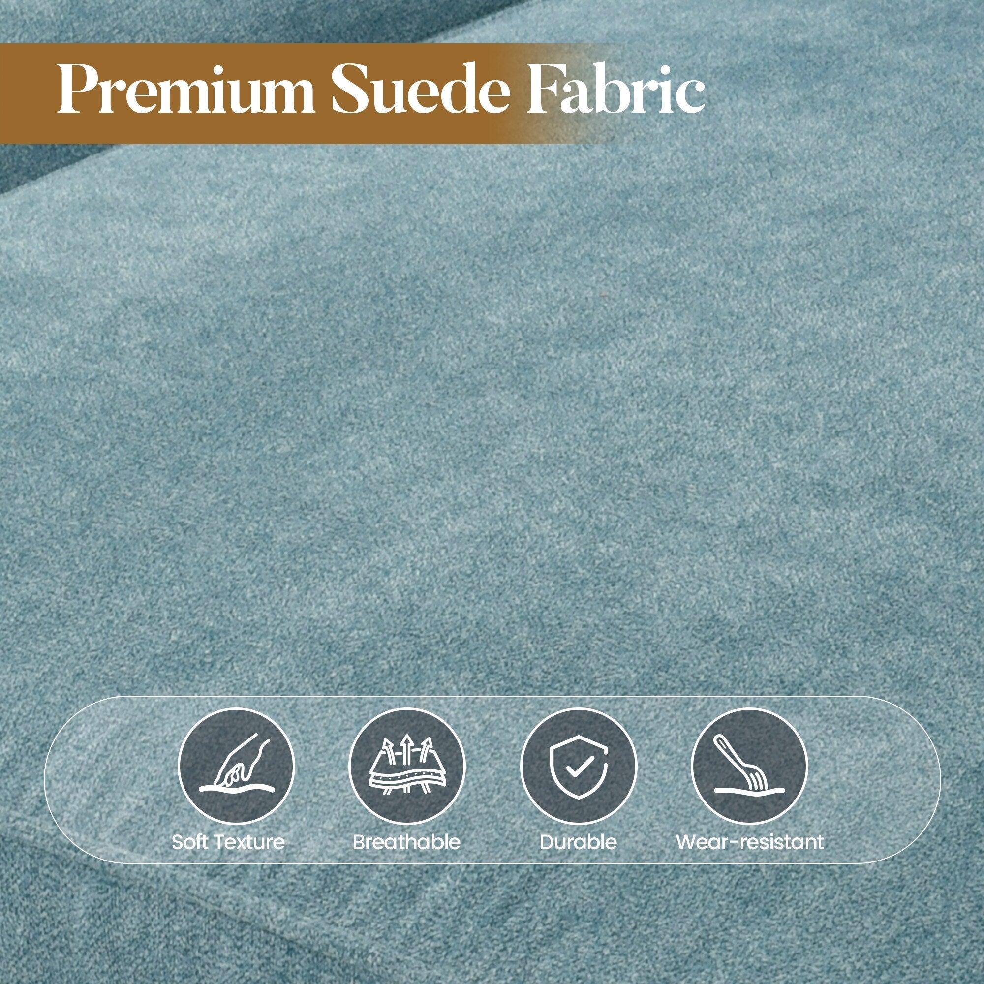 Canapé 3 places rembourré HOOOWOOO style milieu de siècle avec pieds en bois pour salon