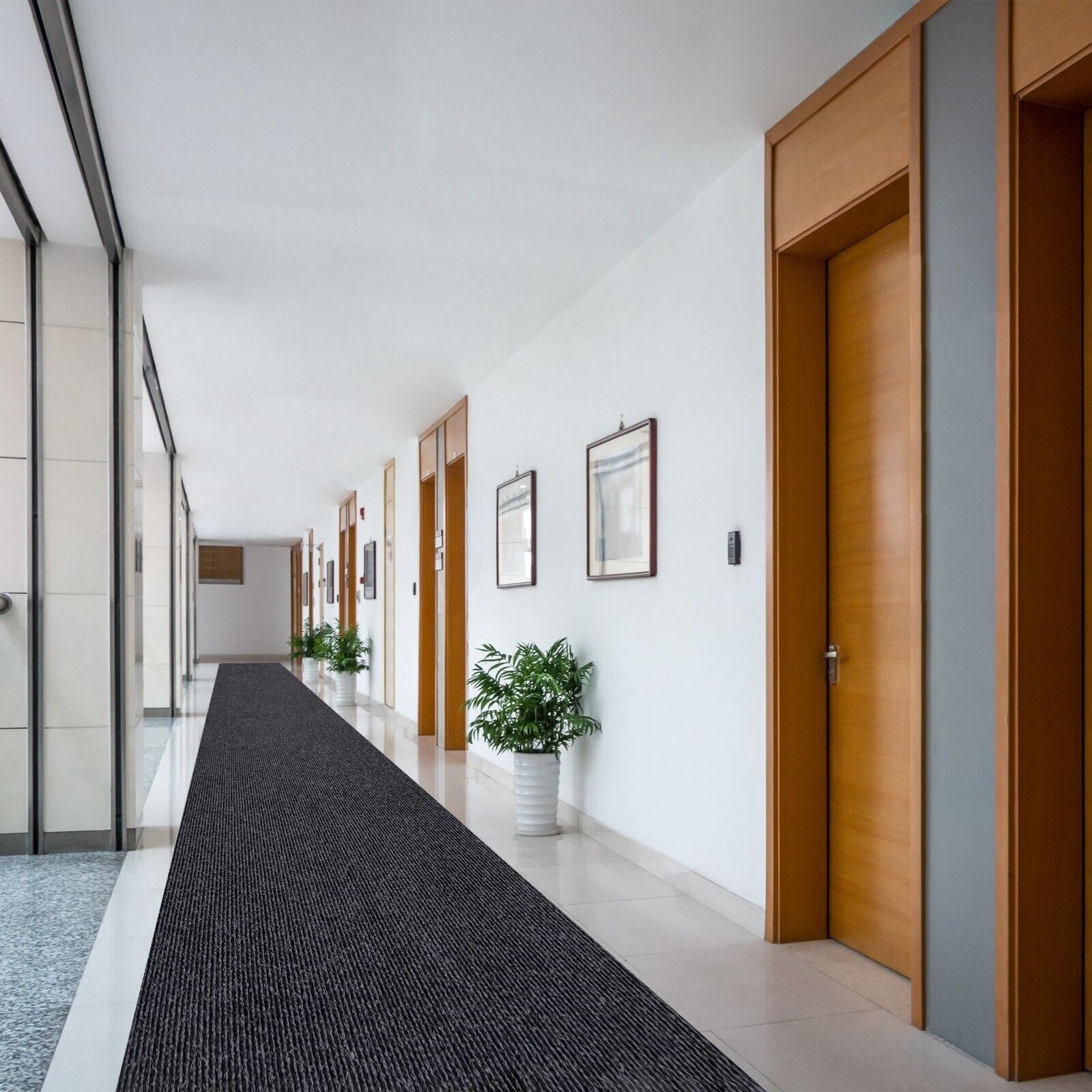 Tapis de couloir intérieur/extérieur de haute qualité, sur mesure, avec support en PVC antidérapant, 36'' de large x votre choix de longueur