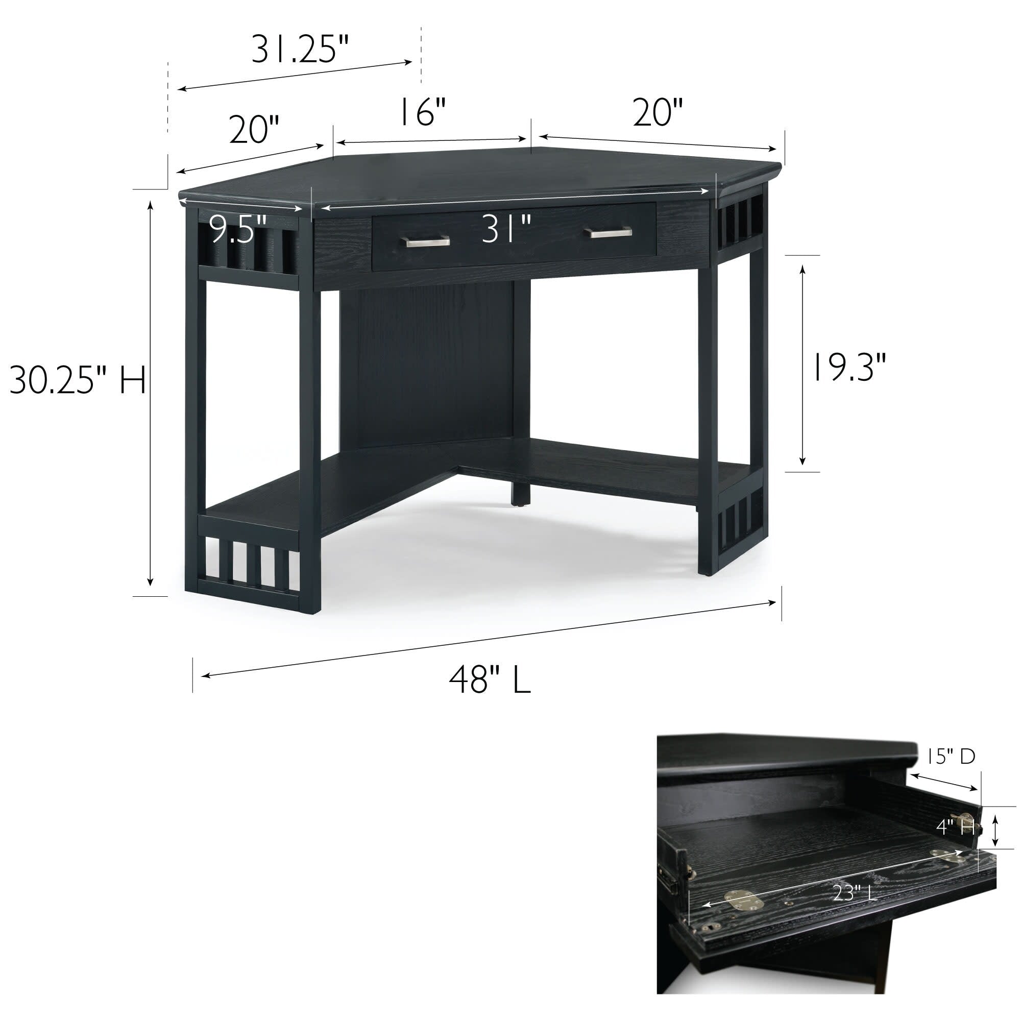 Bureau d'angle Leick Home Mission