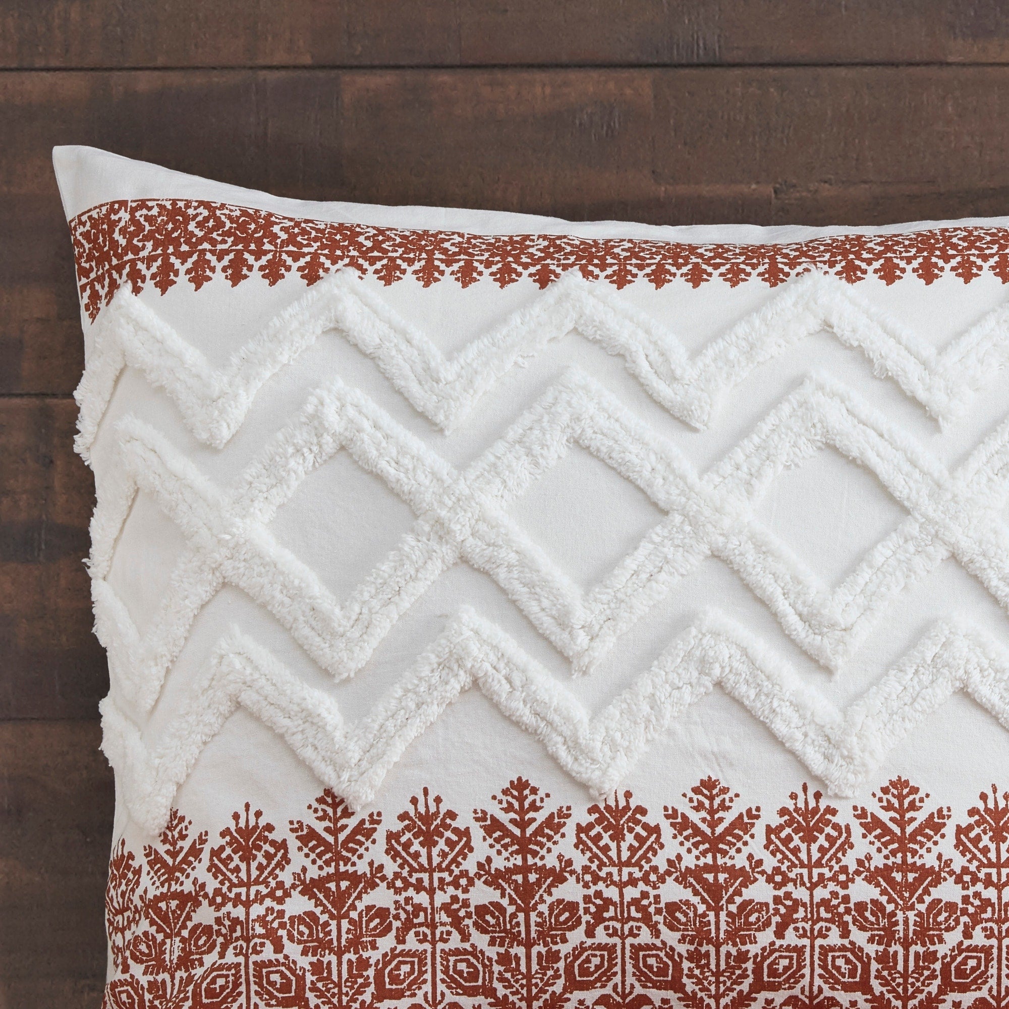 Parure de lit 3 pièces en coton avec capitonnage chenille INK+IVY Mila