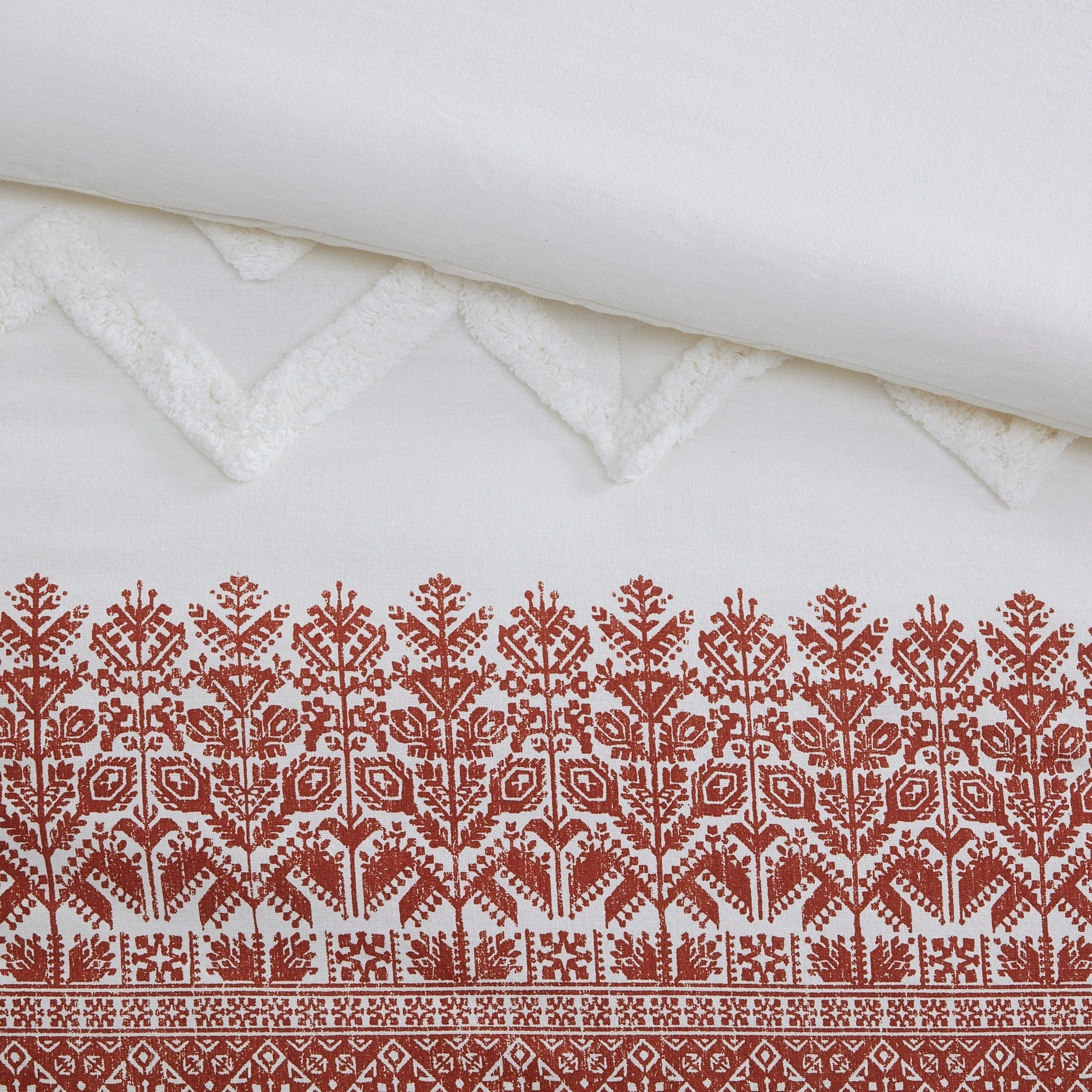 Parure de lit 3 pièces en coton avec capitonnage chenille INK+IVY Mila