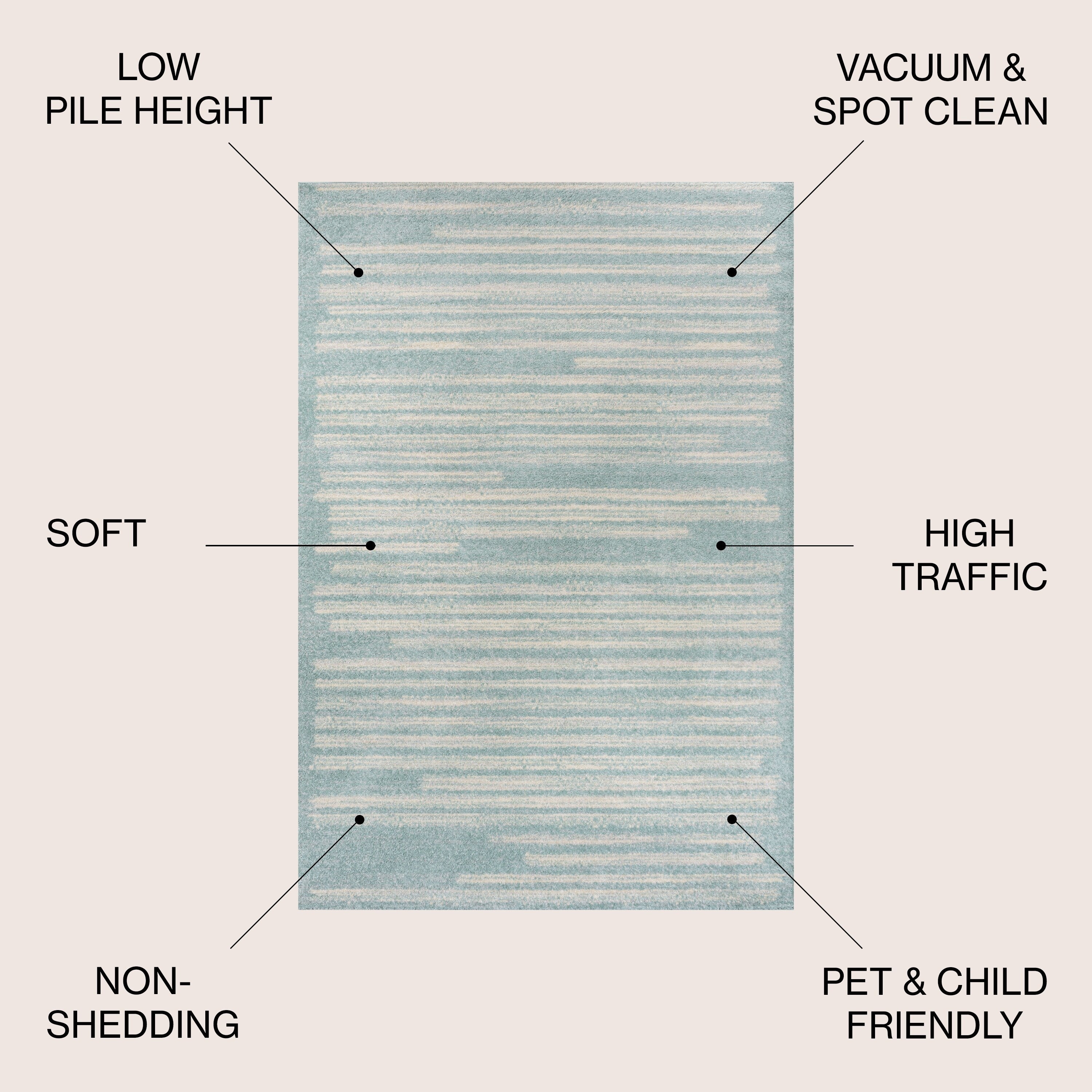 JONATHAN Y Tapis moderne à rayures berbères Aksil