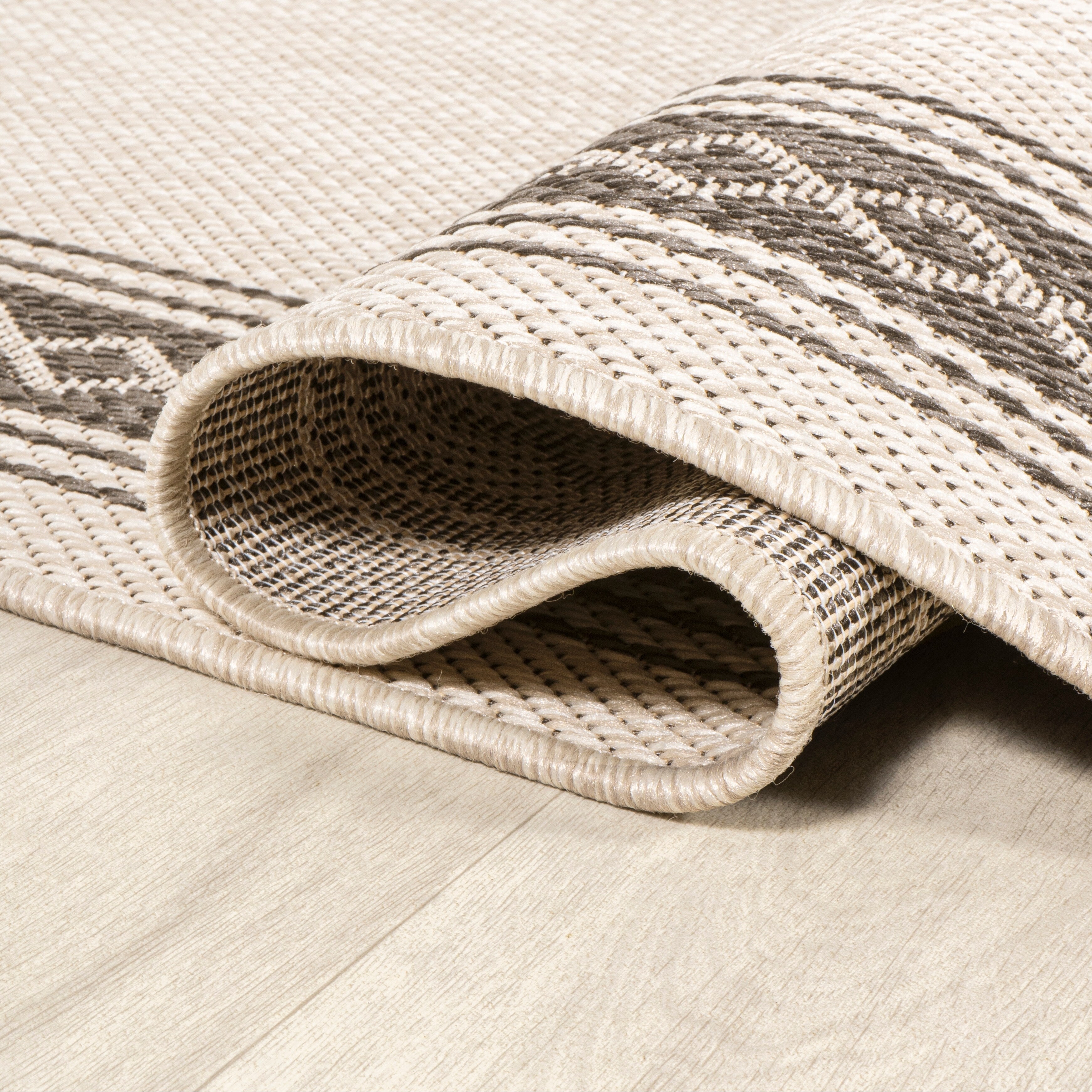 Tapis d'intérieur/extérieur classique à bordure en losanges JONATHAN Y Havana