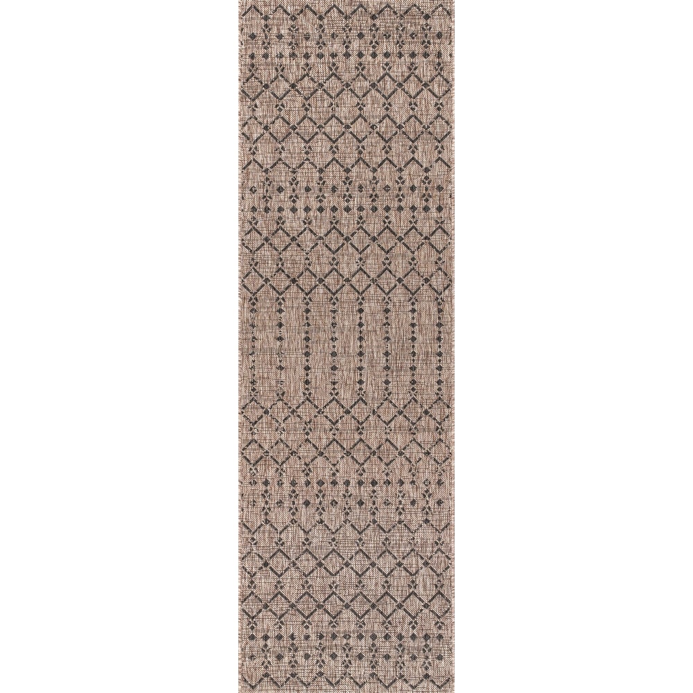 Tapis d'intérieur/extérieur à tissage géométrique marocain JONATHAN Y Trebol