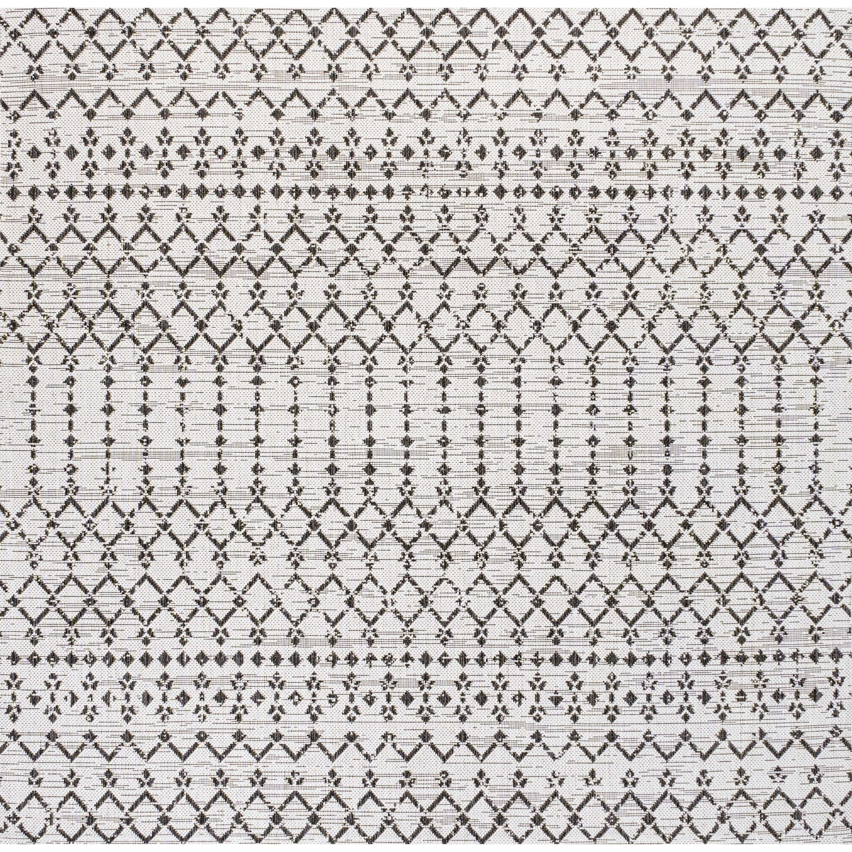 Tapis d'intérieur/extérieur à tissage géométrique marocain JONATHAN Y Trebol