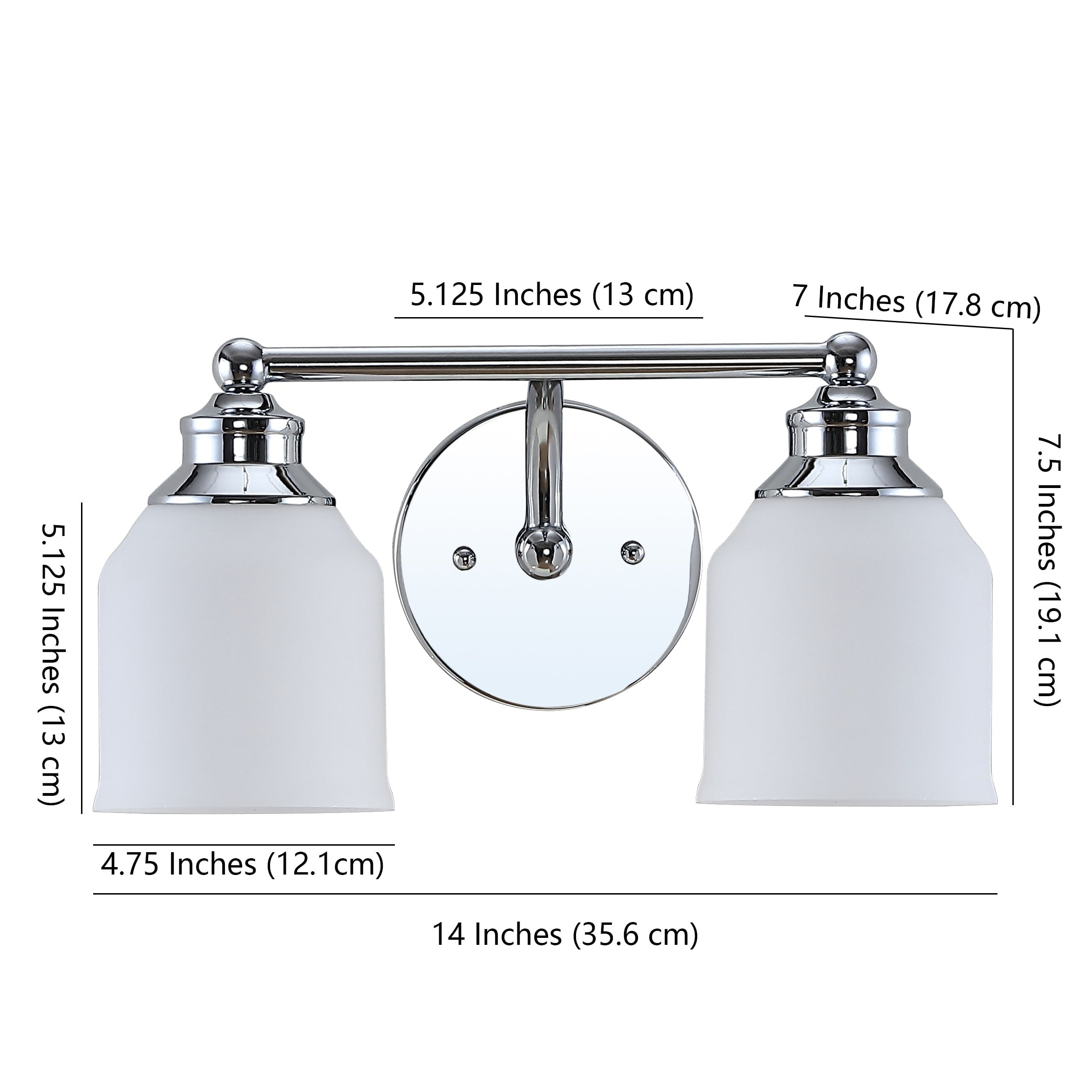 Applique murale à LED Jayne en fer et verre dépoli, style cottage de ferme, par JONATHAN Y