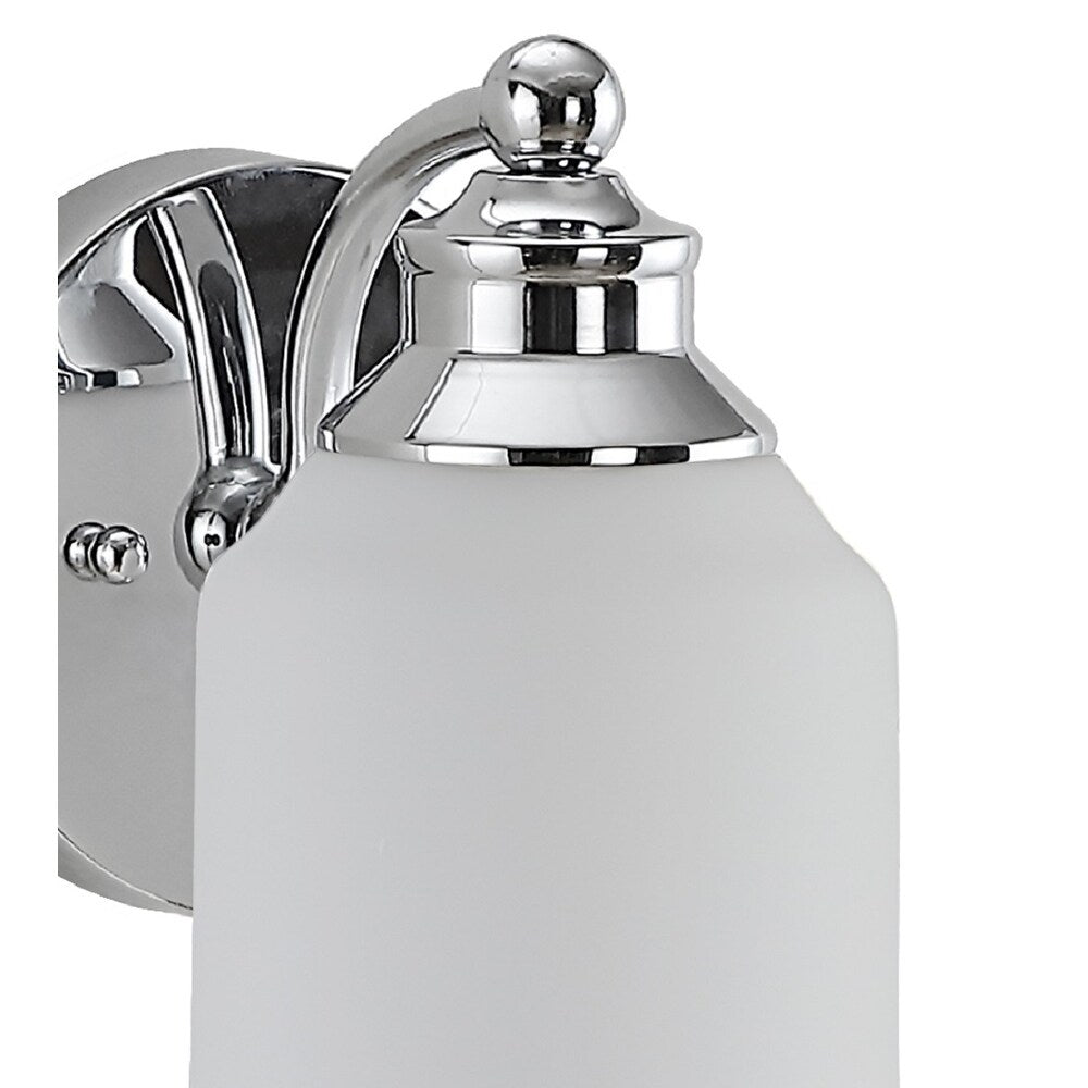 Applique murale à LED Jayne en fer et verre dépoli, style cottage de ferme, par JONATHAN Y