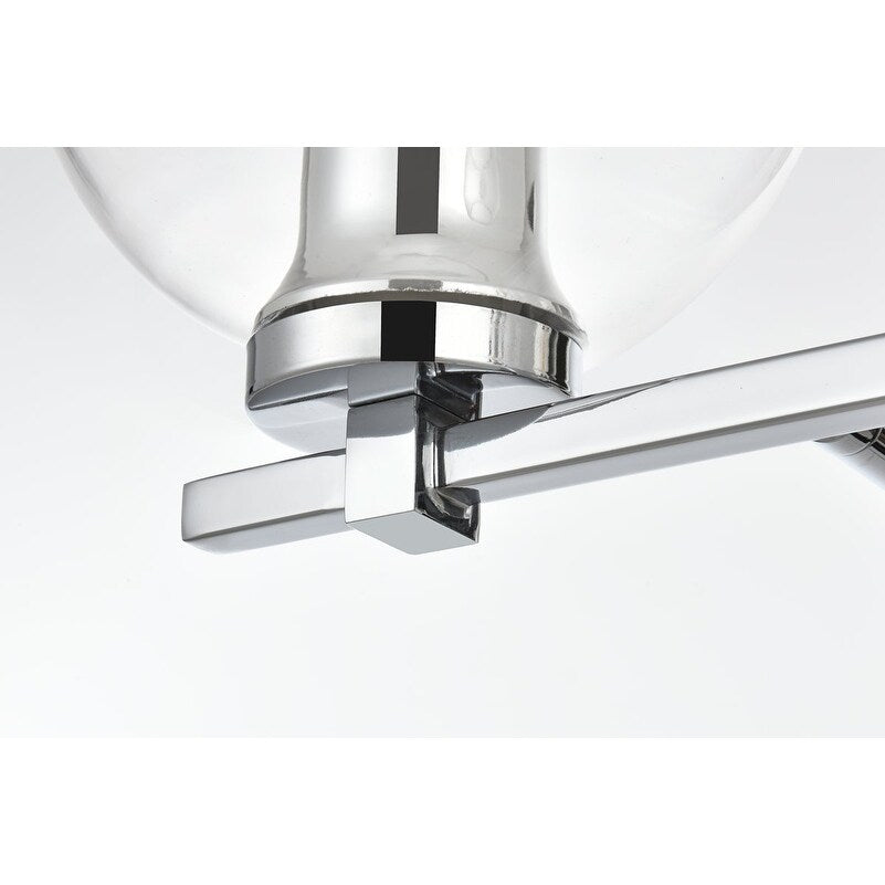 Applique de salle de bain Julian 1 lumière noire et transparente