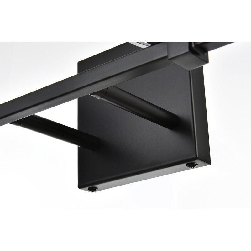 Applique de salle de bain Julian 1 lumière noire et transparente