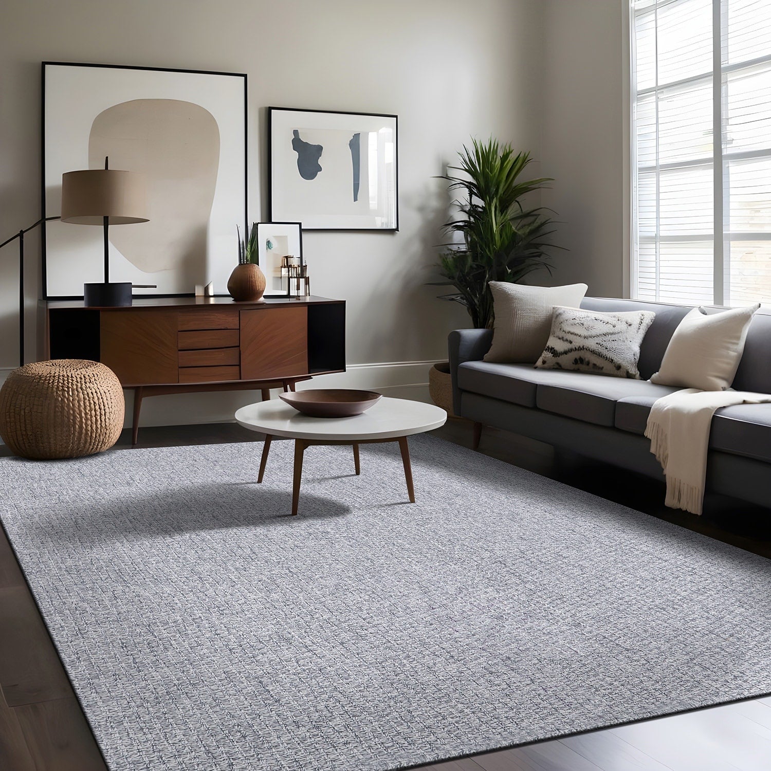 Tapis Beverly Rug en jute facile à nettoyer et ne perd pas ses poils