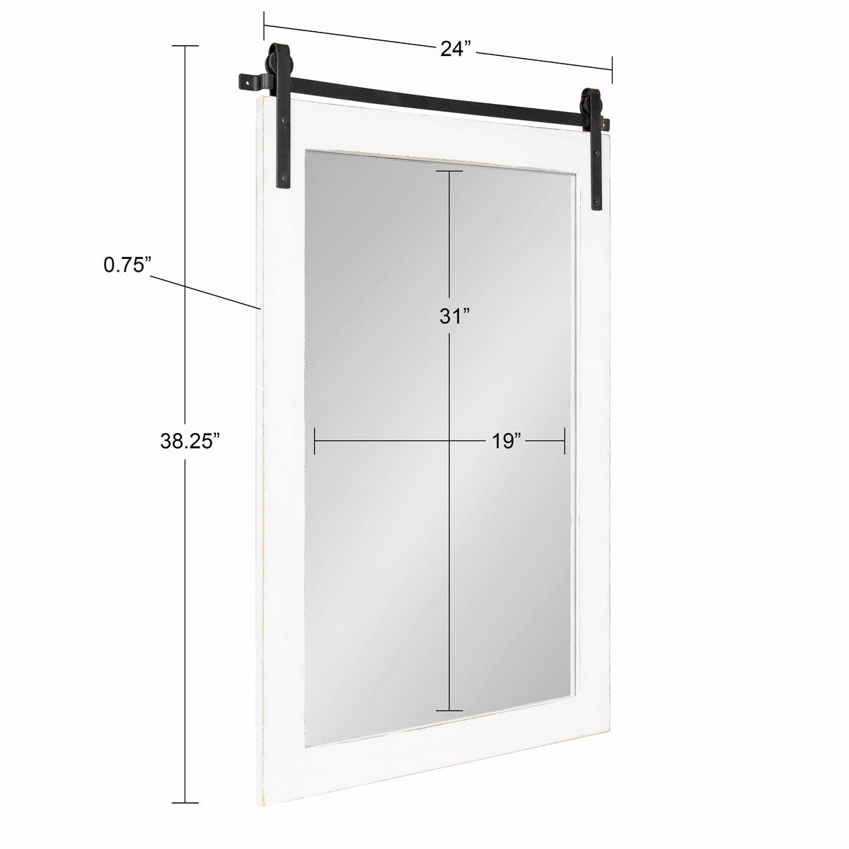 Miroir mural rectangulaire rustique Kate et Laurel Cates