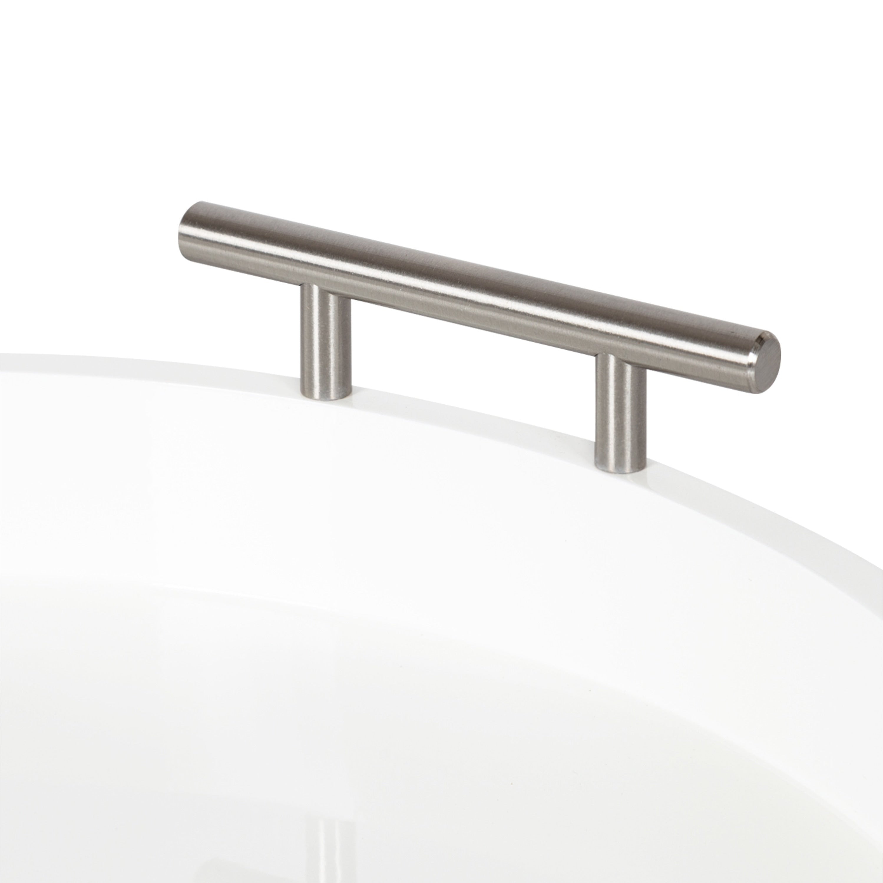 Plateau décoratif rond Kate et Laurel Lipton avec poignées en métal