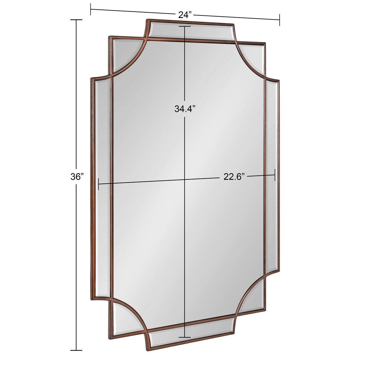 Miroir mural décoratif traditionnel encadré Kate et Laurel Minuette