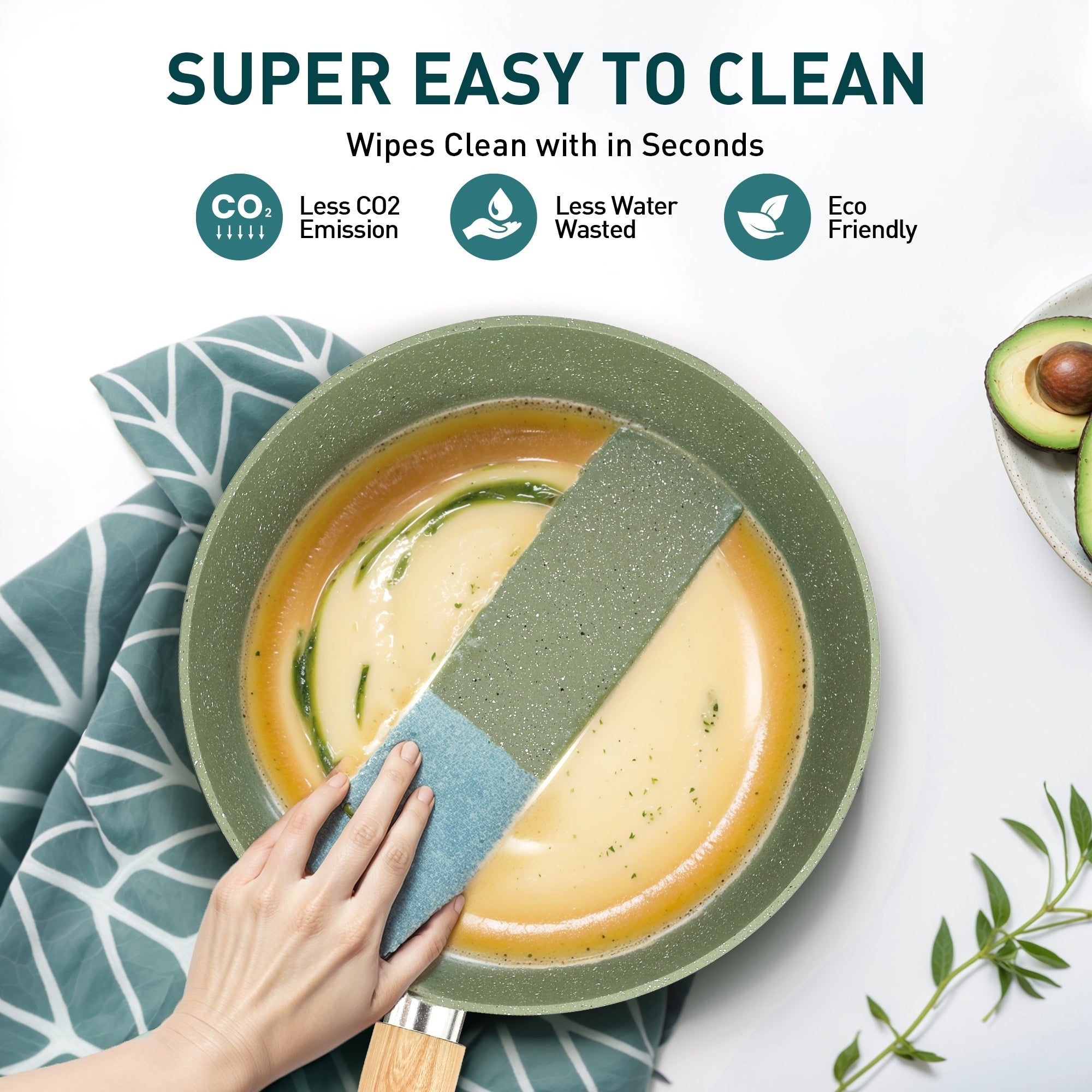 Batterie de cuisine antiadhésive, ensemble de 12 casseroles et poêles en granit