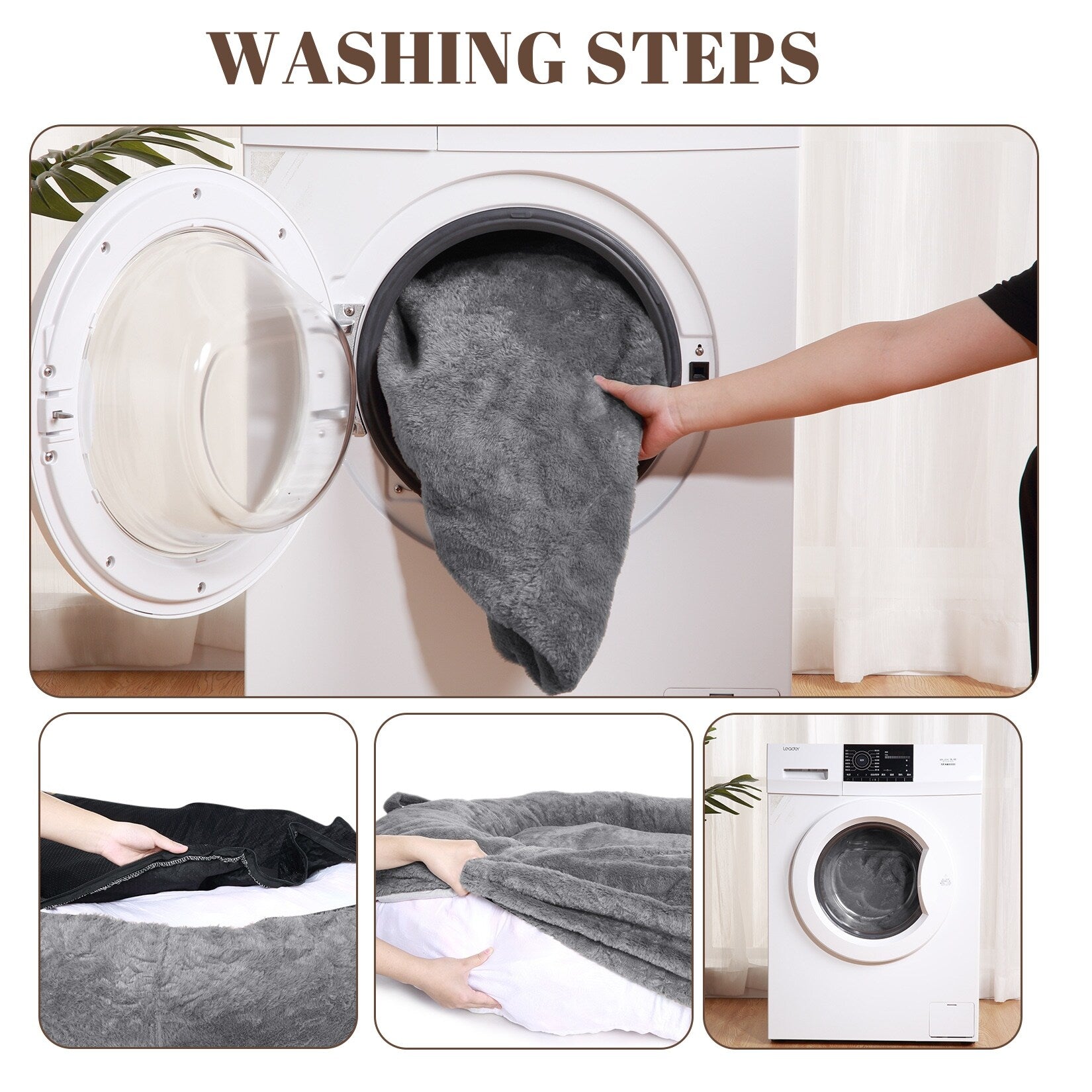 Lit géant pour chien (71 x 48 x 14 cm) - Grand lit pour chien (adultes) - Lavable