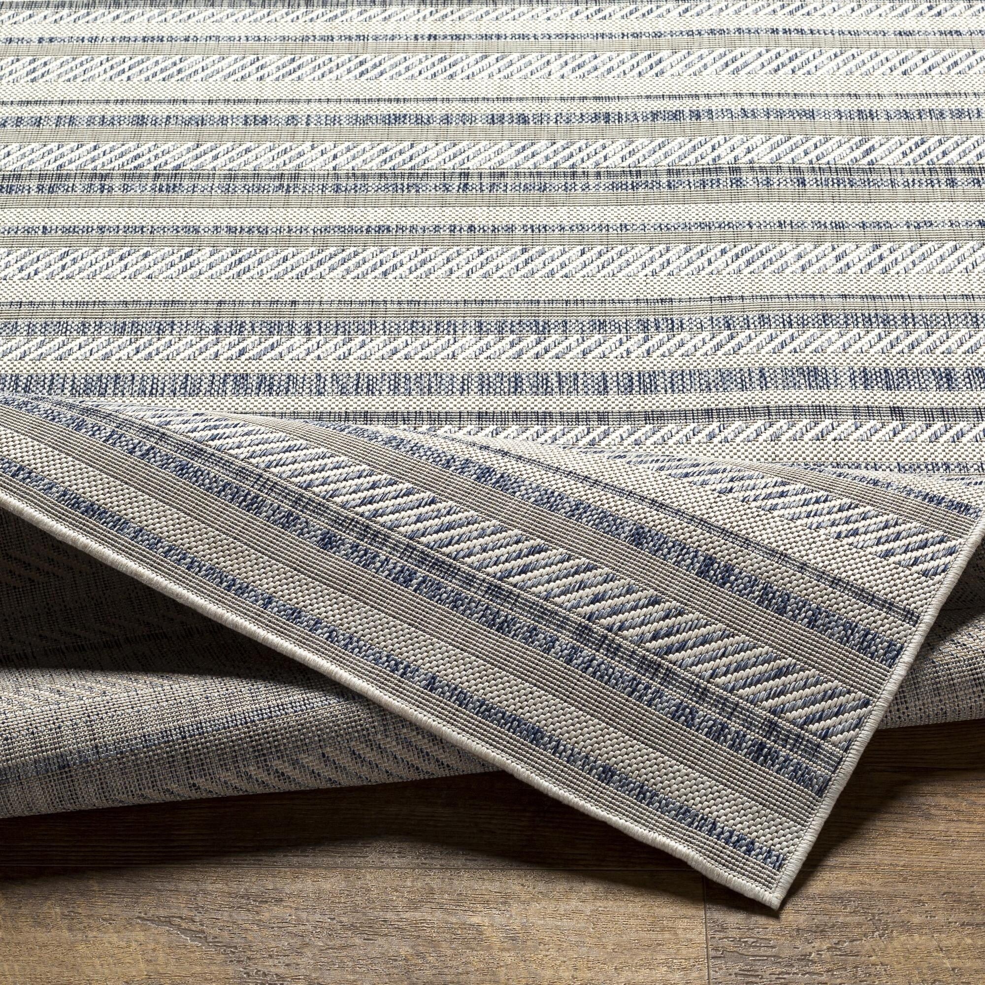 Tapis d'extérieur à rayures bohèmes Livabliss Eagean