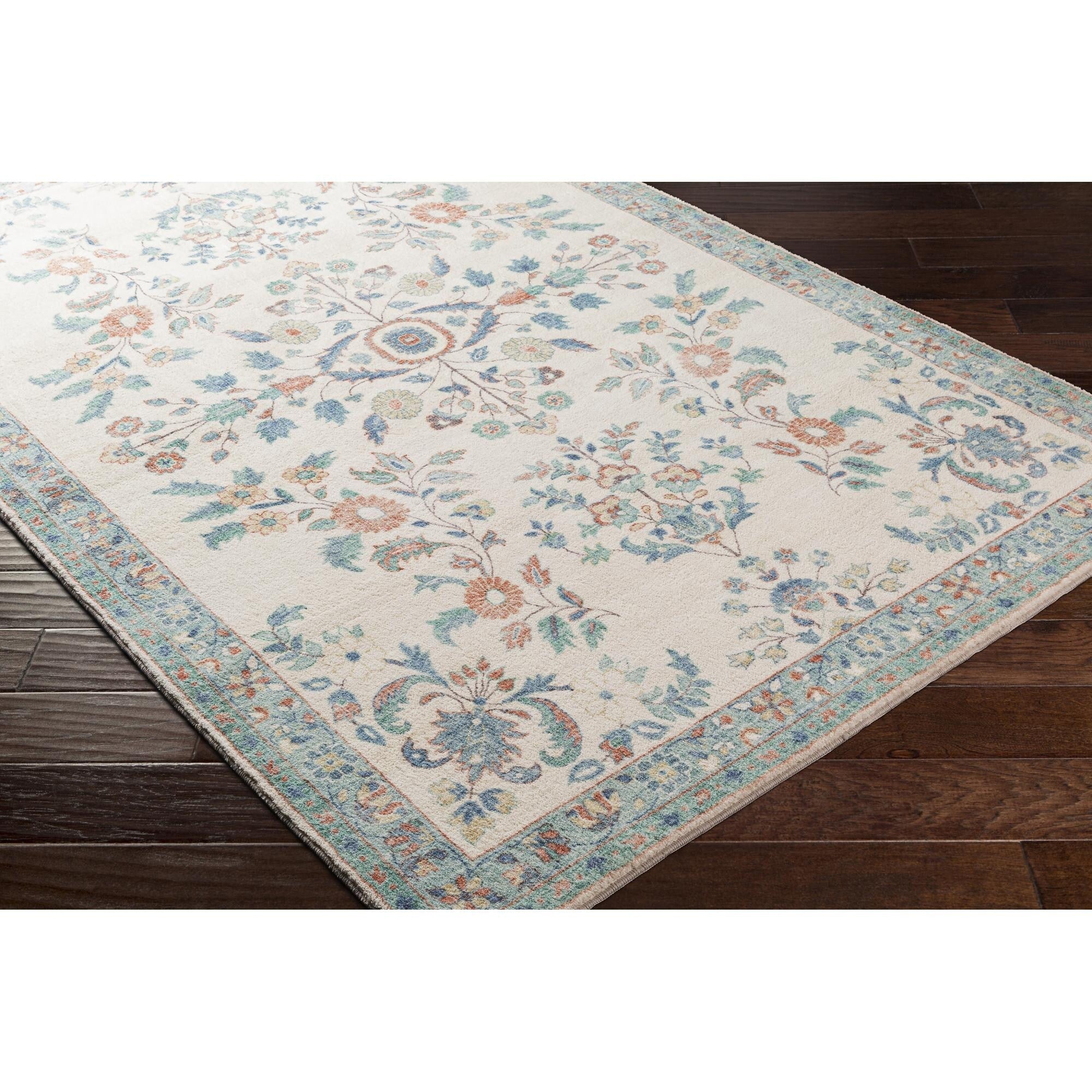 Tapis traditionnel floral et botanique Livabliss Erin revisité