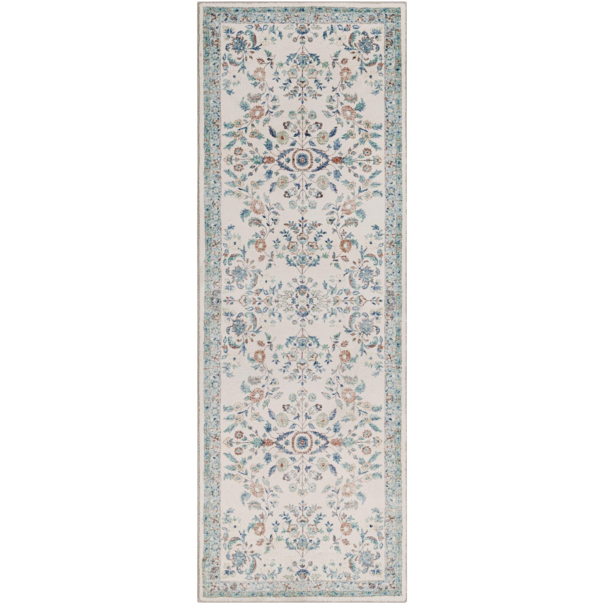 Tapis traditionnel floral et botanique Livabliss Erin revisité