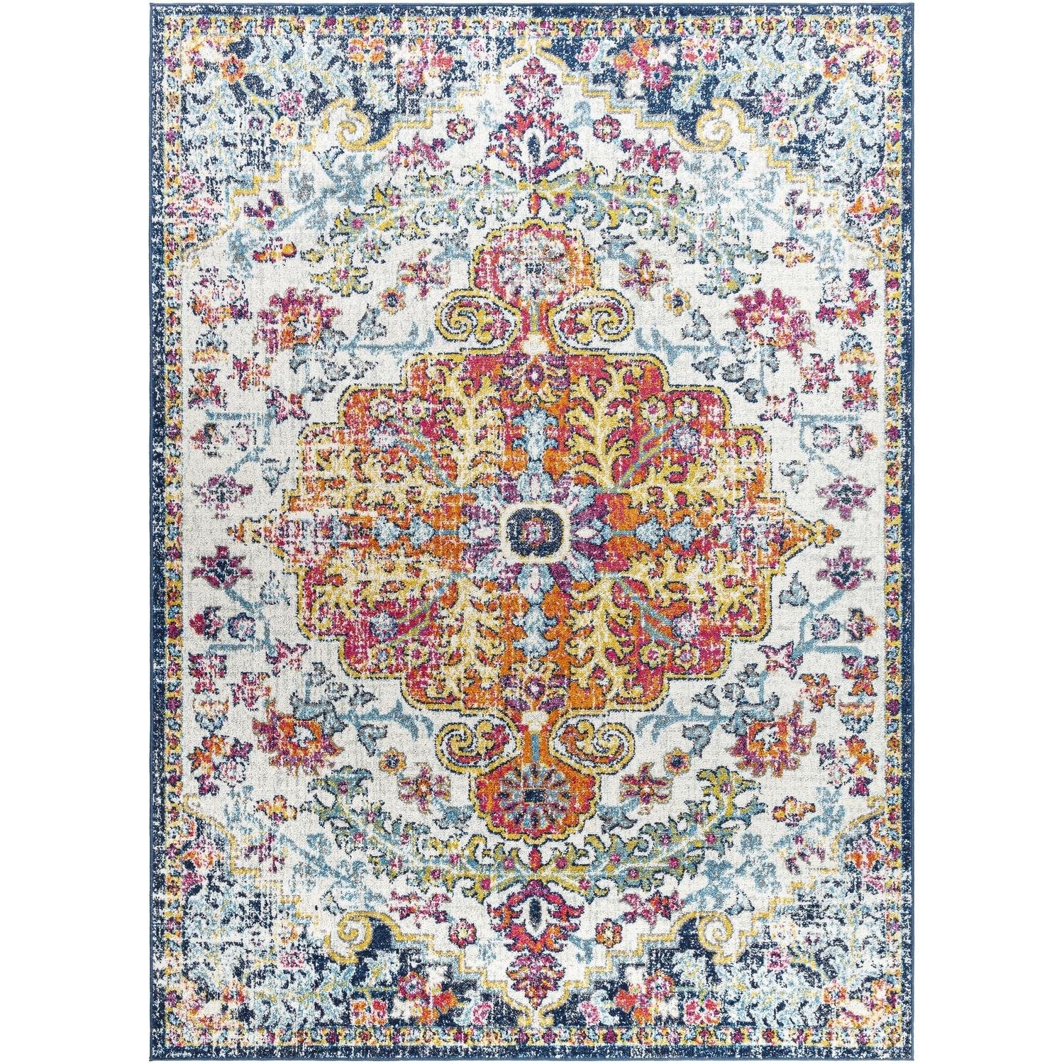 Tapis médaillon traditionnel Livabliss Harput revisité