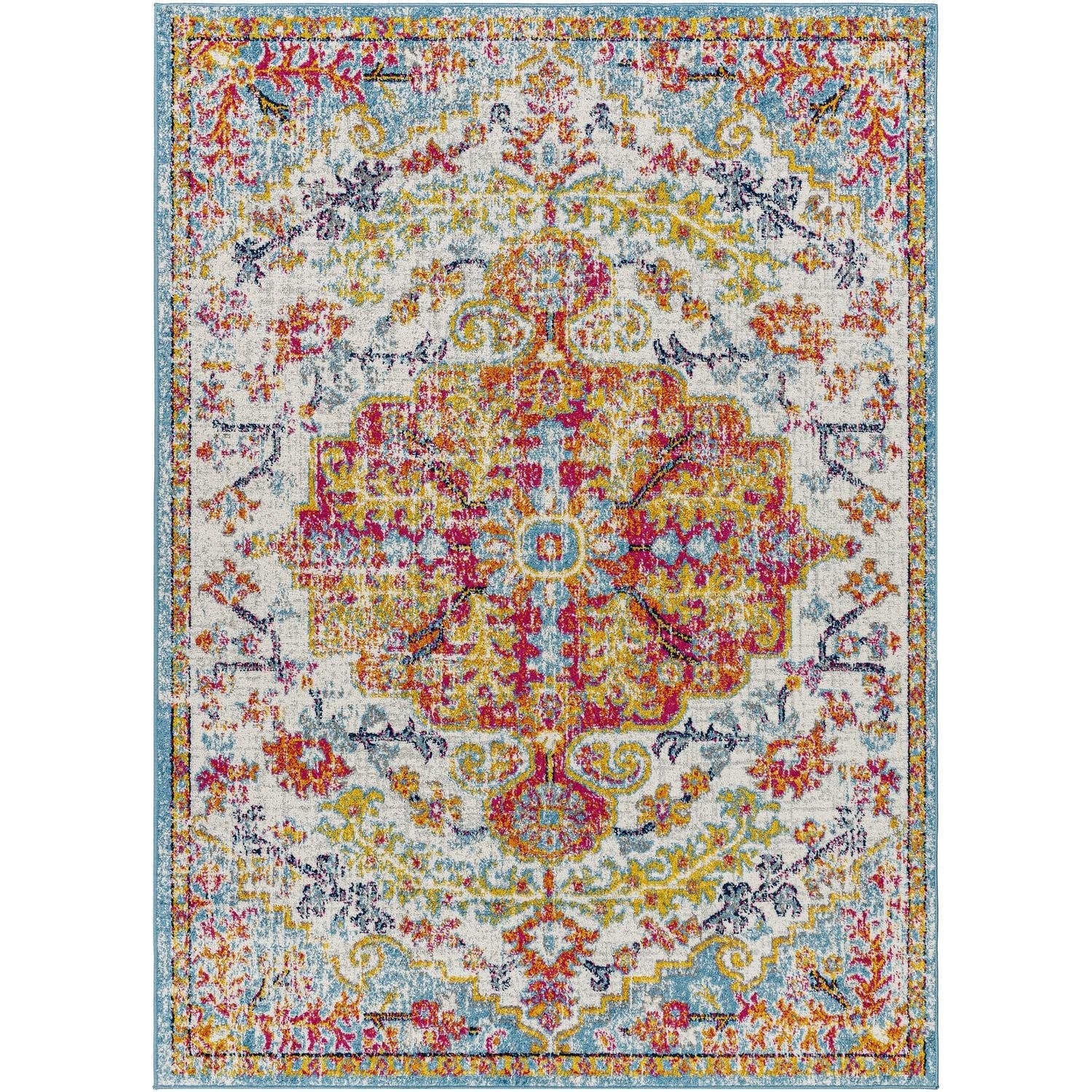 Tapis médaillon traditionnel Livabliss Harput revisité