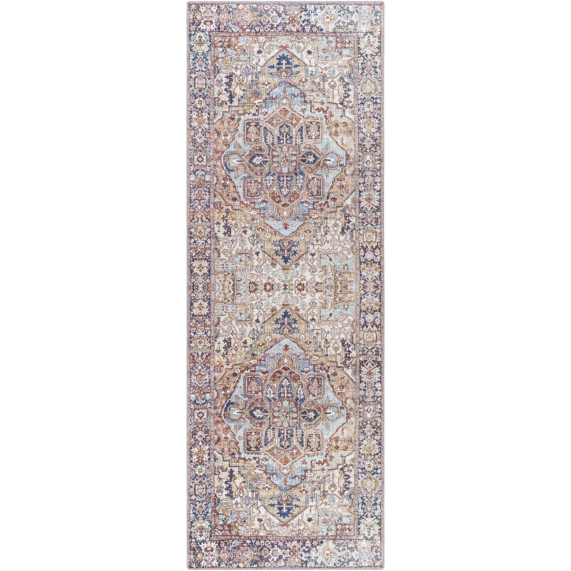 Tapis médaillon traditionnel Livabliss Iris revisité
